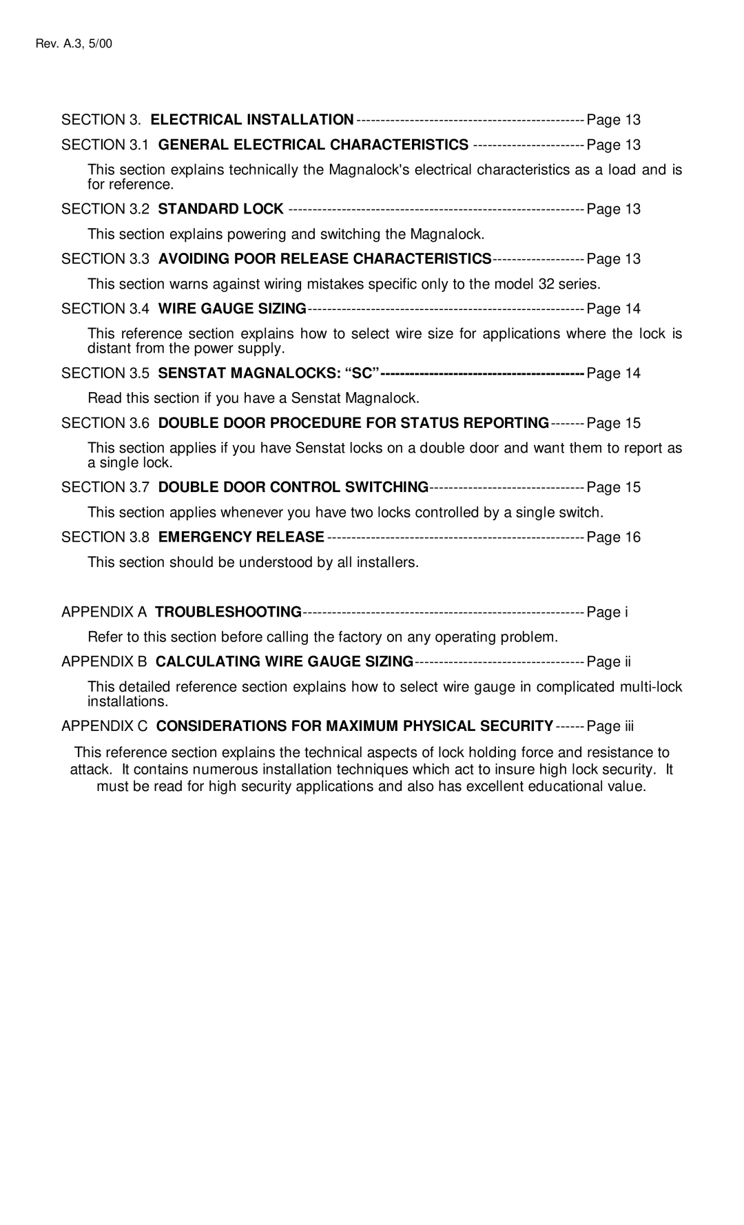 Assa 34, 62, 82 manual Avoiding Poor Release Characteristics, Appendix C Considerations for Maximum Physical Security 