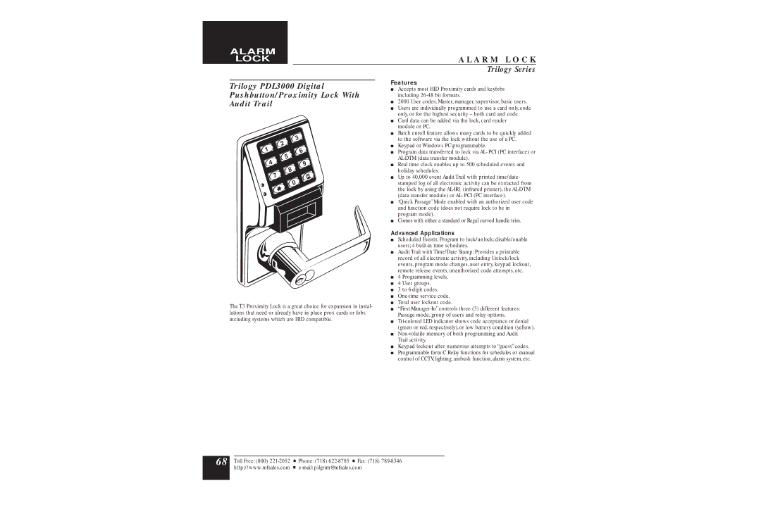 Assa DL2700 manual Advanced Applications 