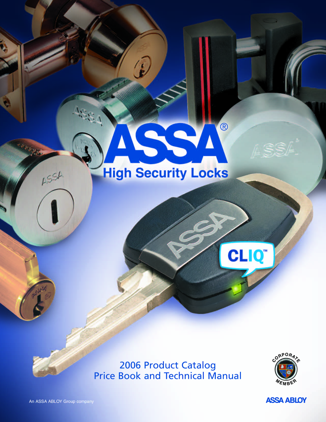 Assa high security lock technical manual Product Catalog Price Book and Technical Manual 