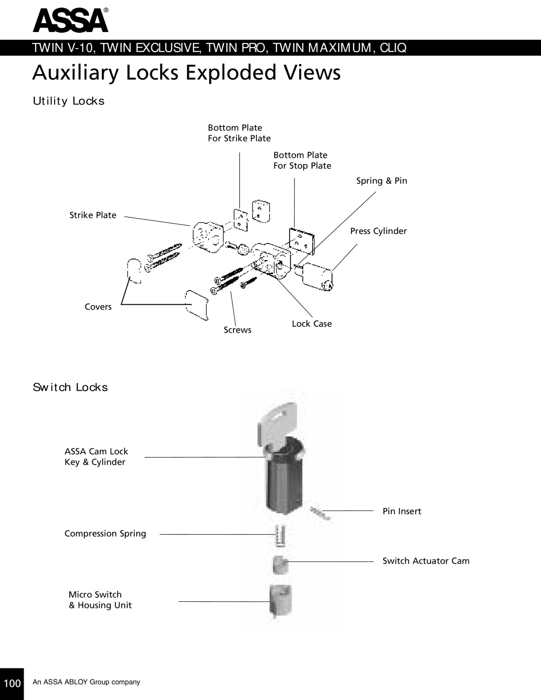 Assa high security lock technical manual Utility Locks, Switch Locks 