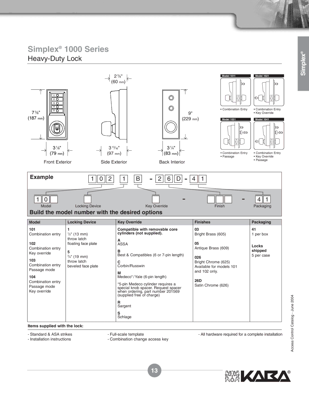 Assa Mechanical Pushbutton Locks manual 2 6 D 