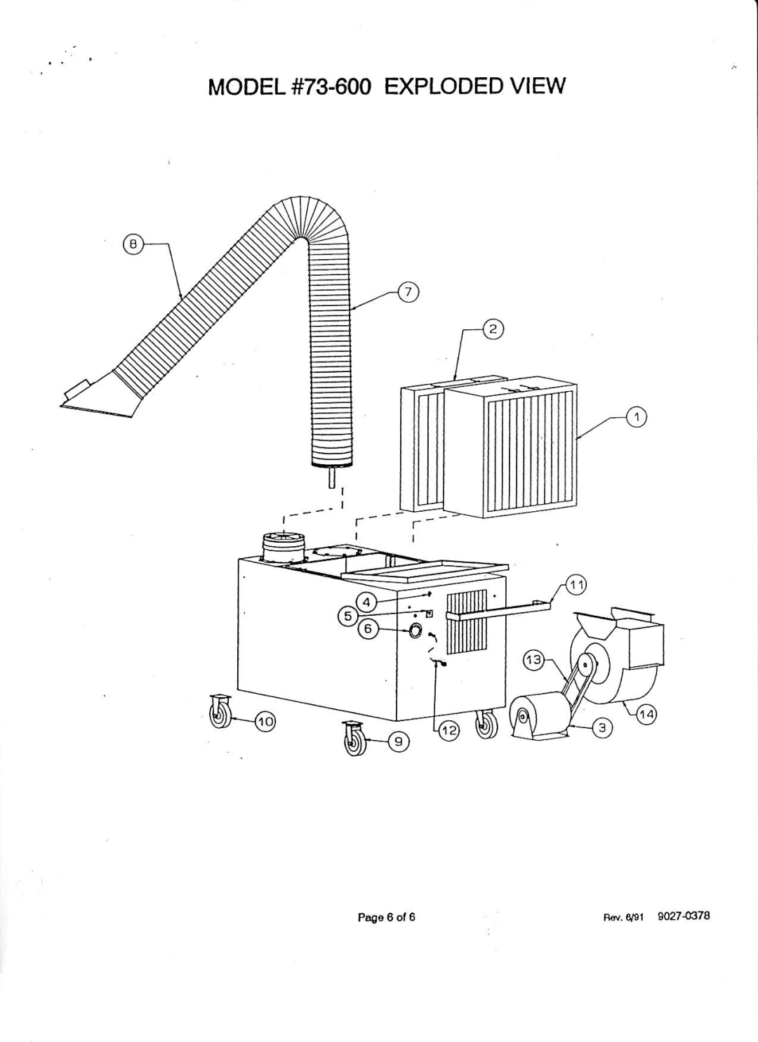 Associated Equipment manual MODEL#73-600EXPLODEDVIEW 