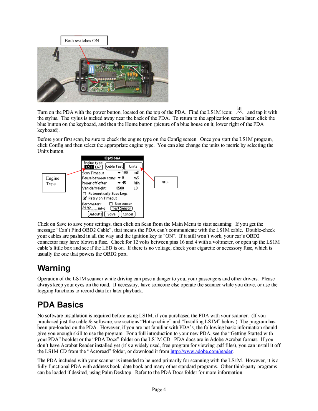 Associated Equipment GM LS1, GM L67, GM L36 manual PDA Basics 