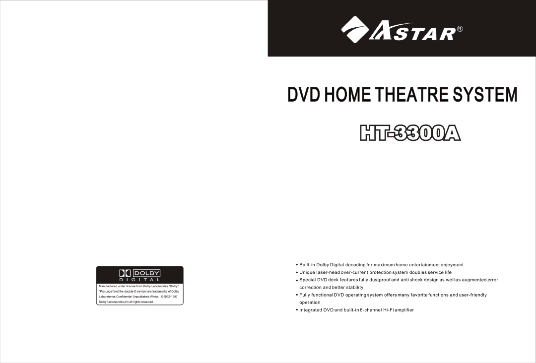 Astar electronic HT-3300A manual 