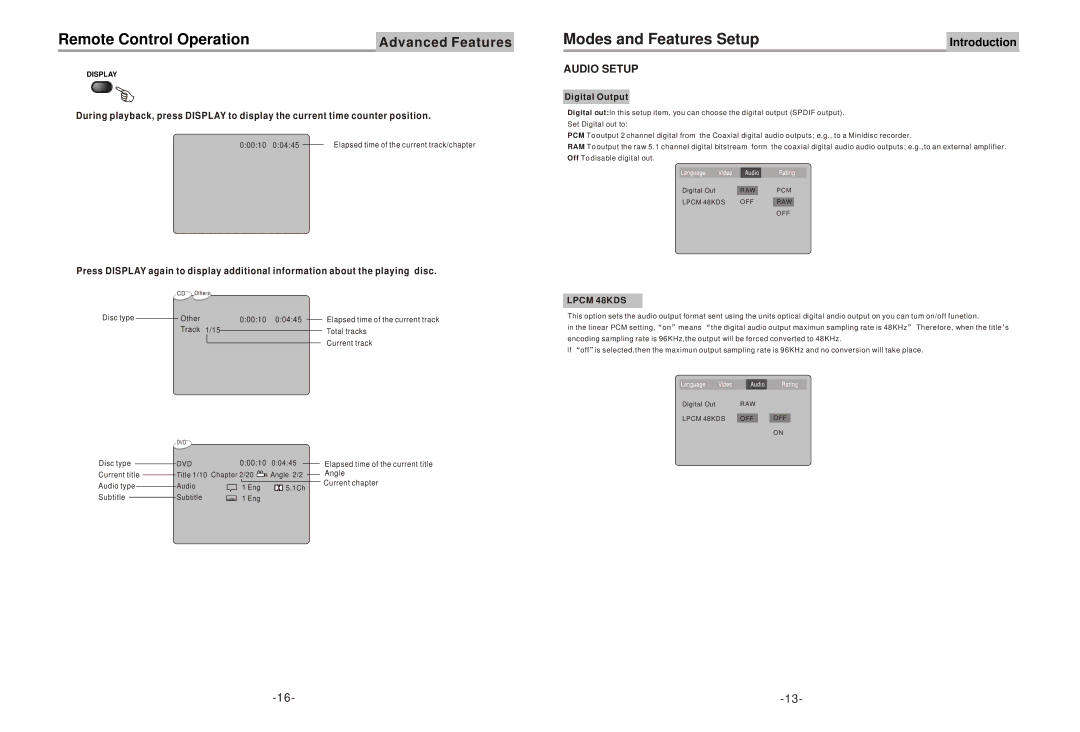 Astar electronic PD-3020 manual Advanced Features 