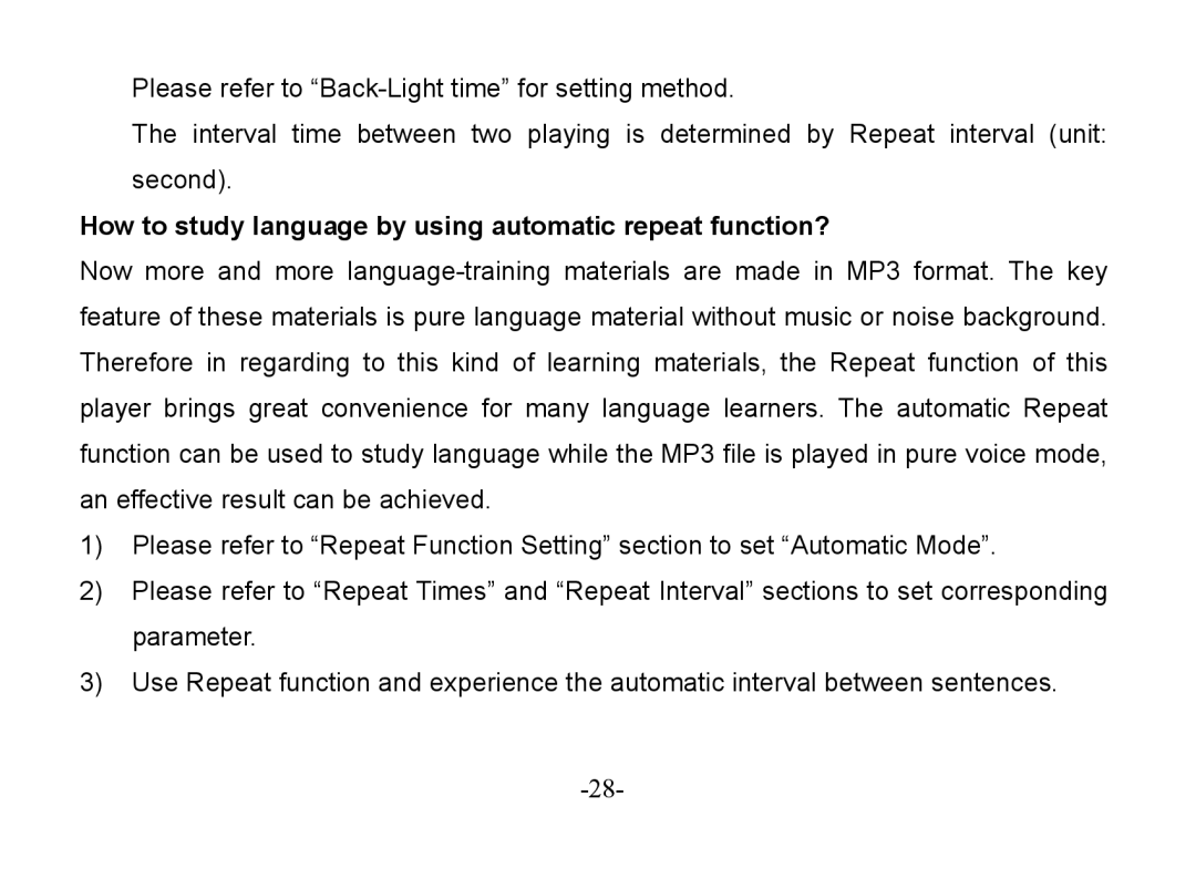 Astone Holdings Pty Digital Audio Box specifications How to study language by using automatic repeat function? 