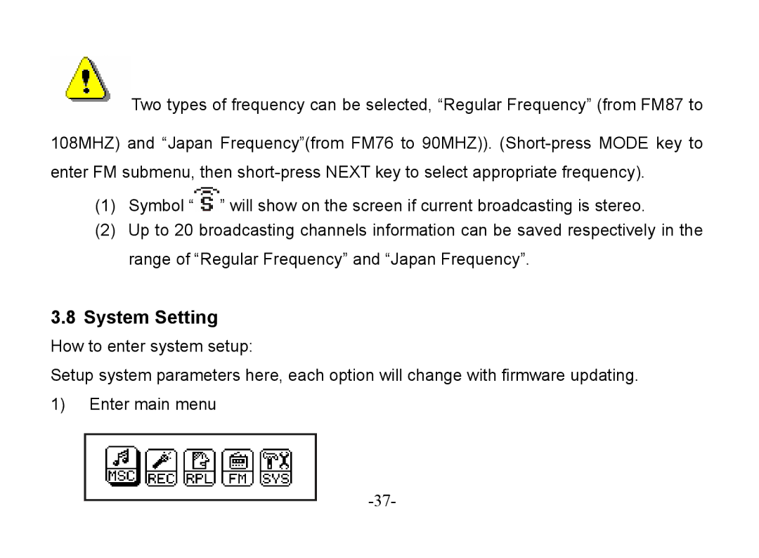 Astone Holdings Pty Digital Audio Box specifications System Setting 