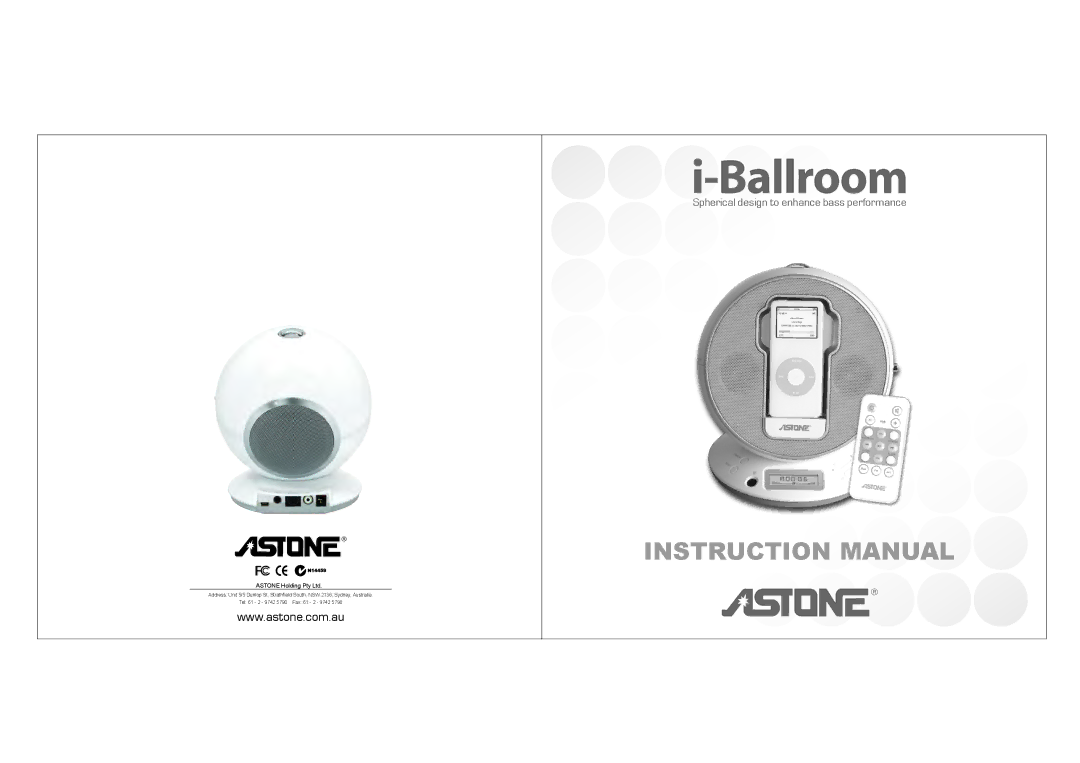 Astone Holdings Pty high quality speaker system instruction manual Spherical design to enhance bass performance 