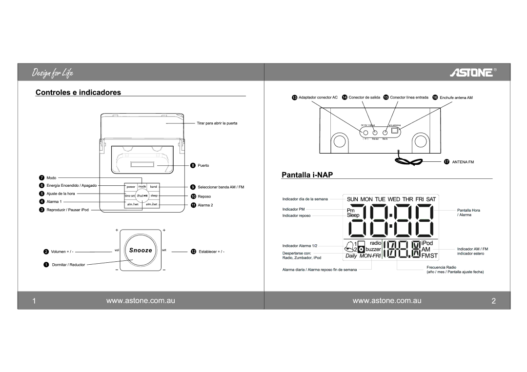 Astone Holdings Pty i-NAPAll-in-one iPod Docking Station user manual 