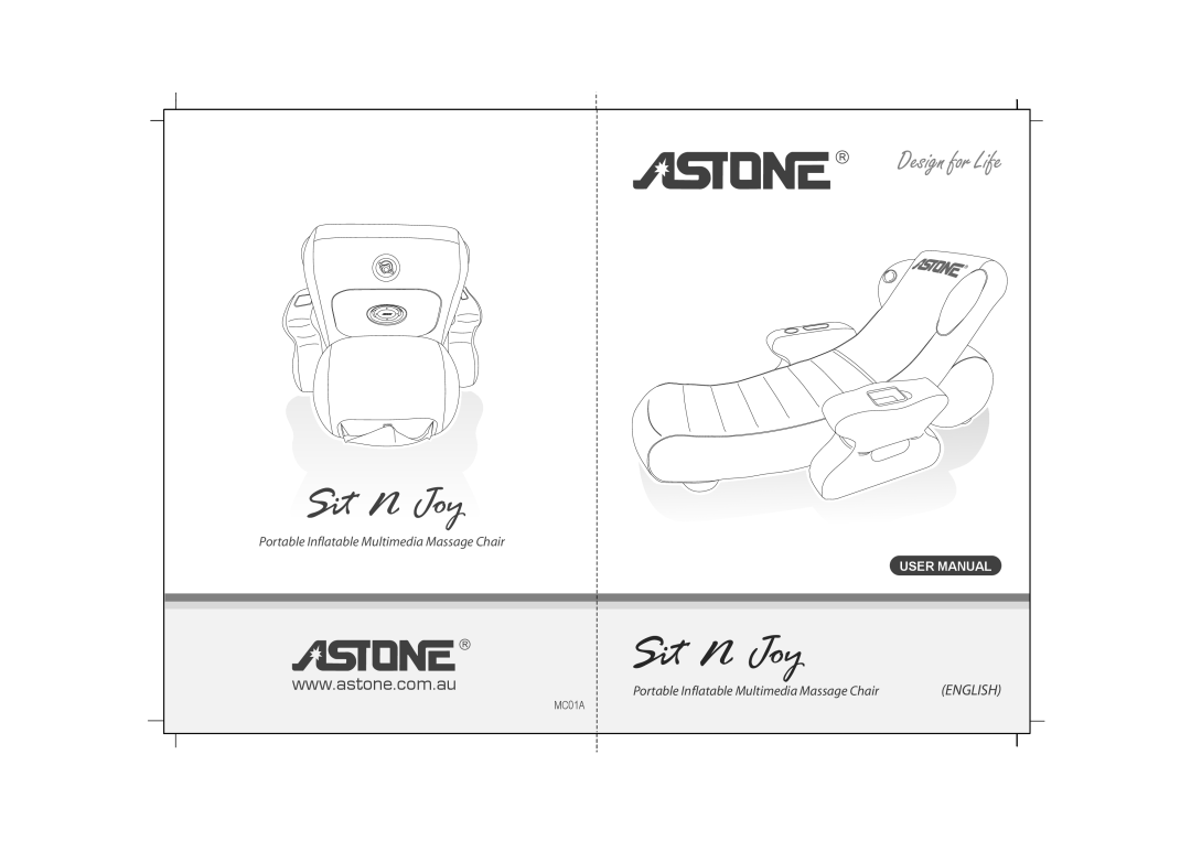 Astone Holdings Pty Portable Inflatable Multimedia Massage Chair user manual English, MC01A 