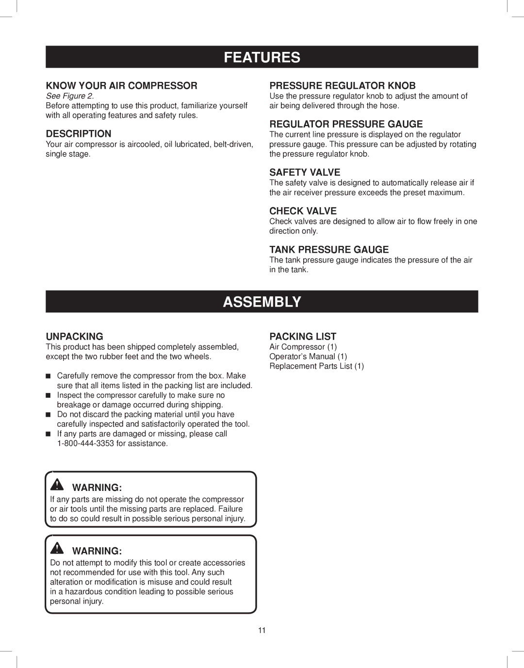 Astro Pneumatic 68127 operating instructions Assembly 