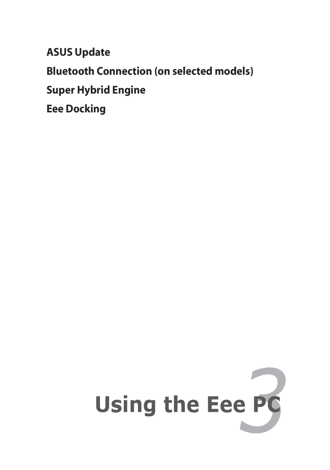 Asus 1025C-MU17-WT user manual Using the Eee PC 