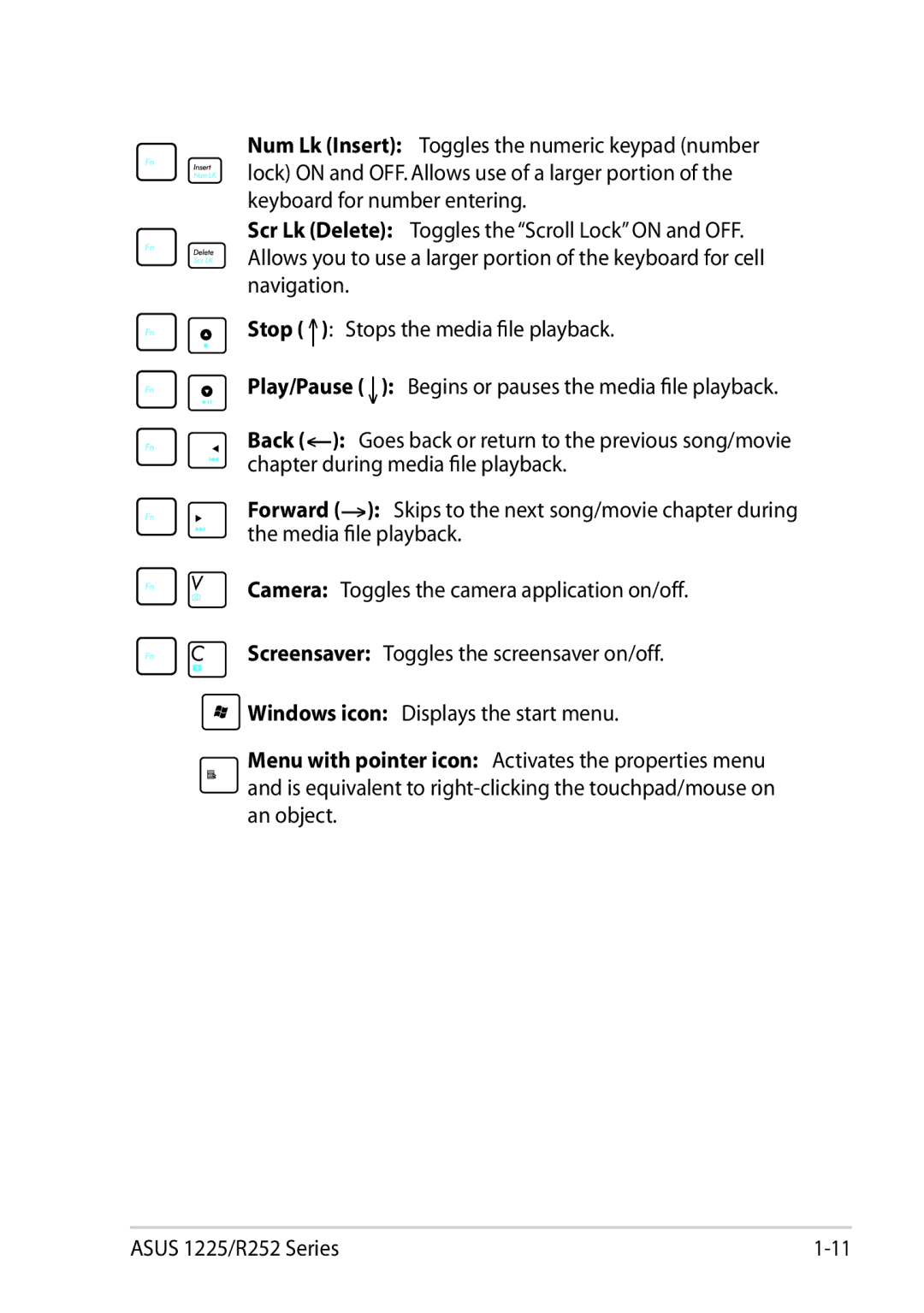 Asus 1225C-MU10-BK user manual 