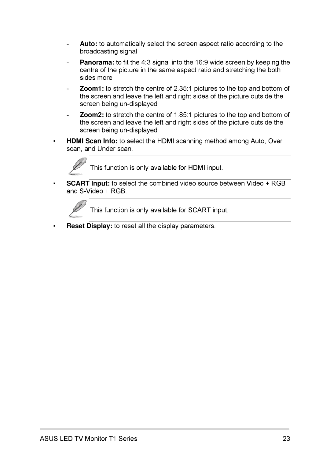 Asus 27T1EH, 24T1EH user manual 