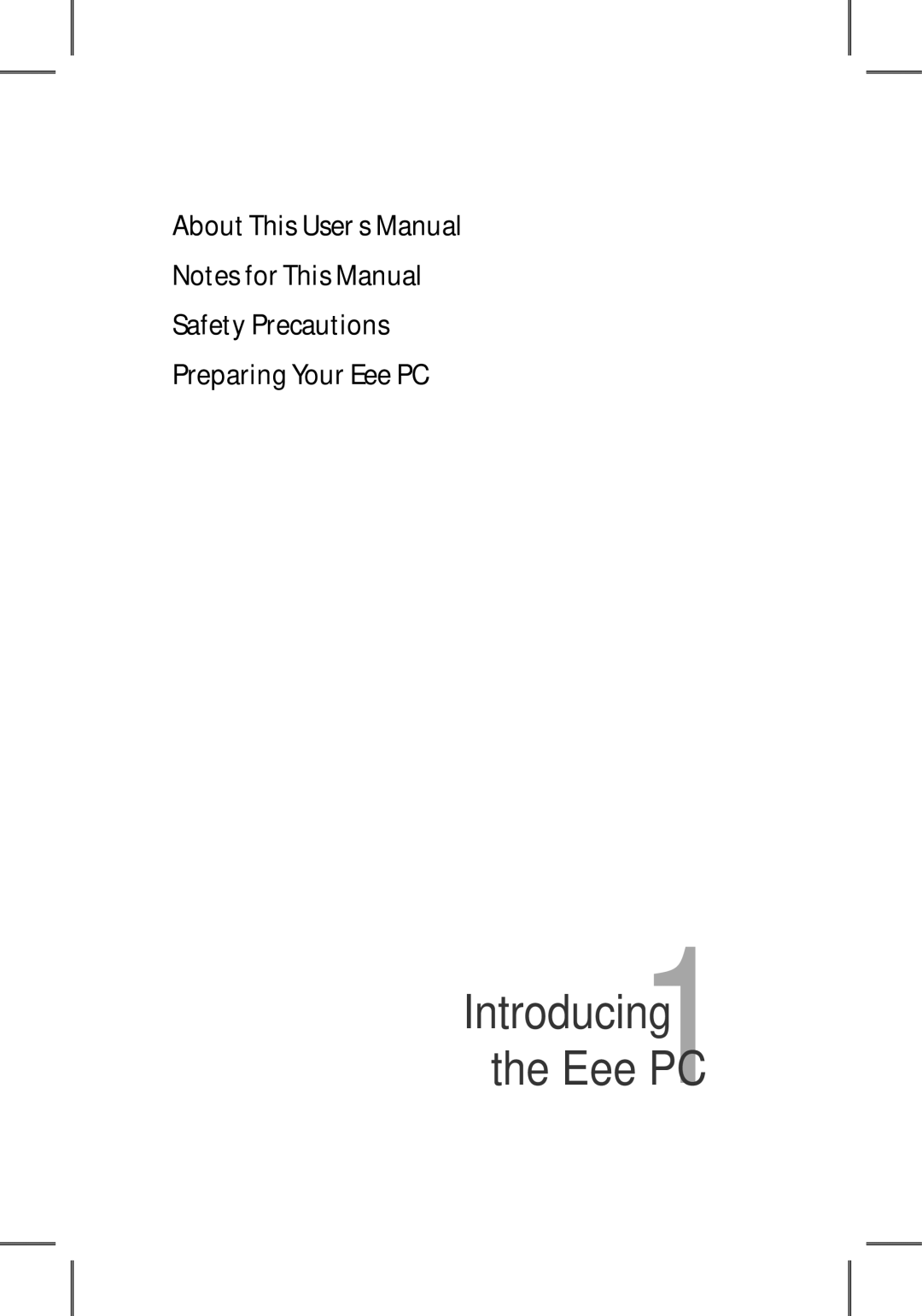 Asus 701SD manual Introducing1 the Eee PC 