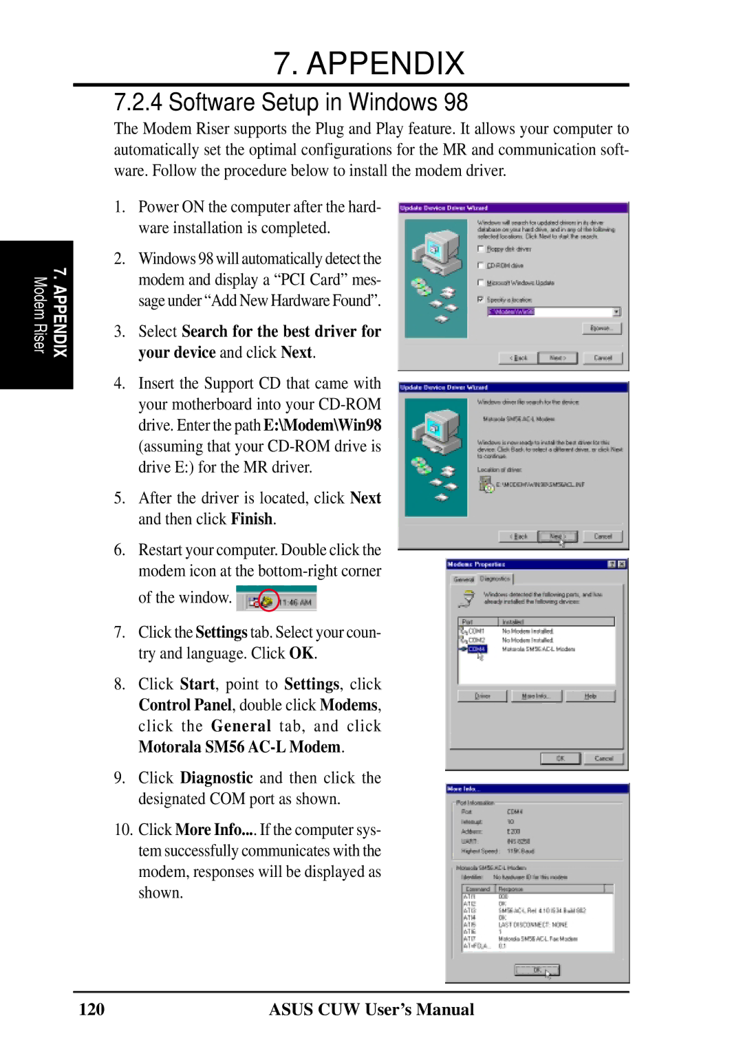 Asus 810 user manual Software Setup in Windows 