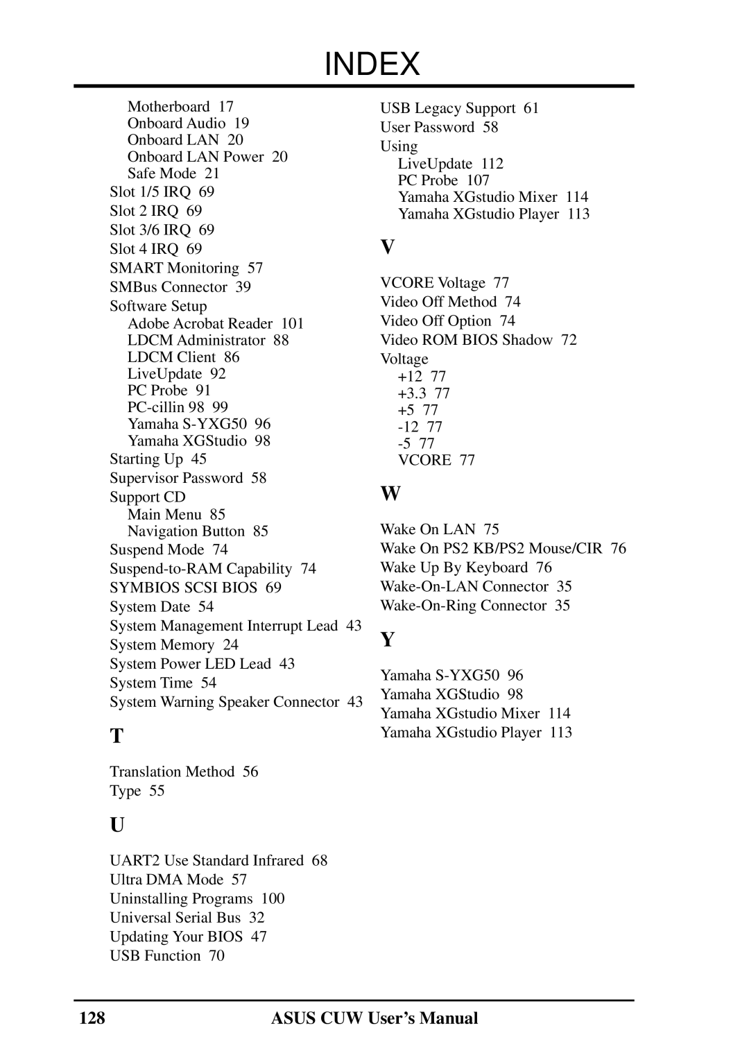 Asus 810 user manual Asus CUW User’s Manual 