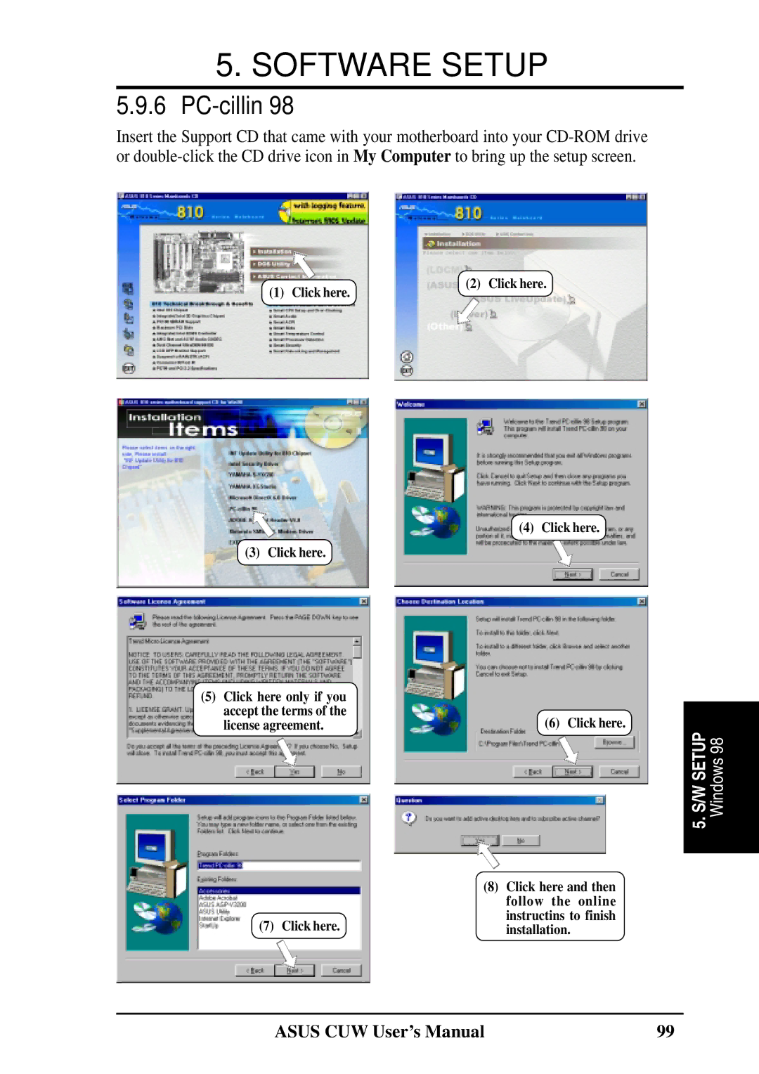 Asus 810 user manual PC-cillin 