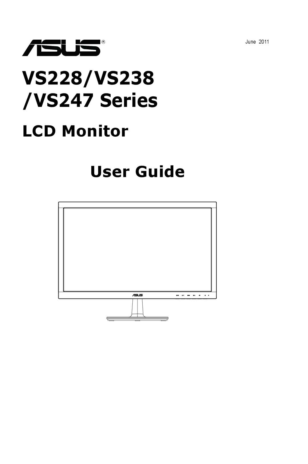 Asus VS247H-P, 90LME1101T5004UL, VS228H-P, VS247HP manual LCD Monitor User Guide 