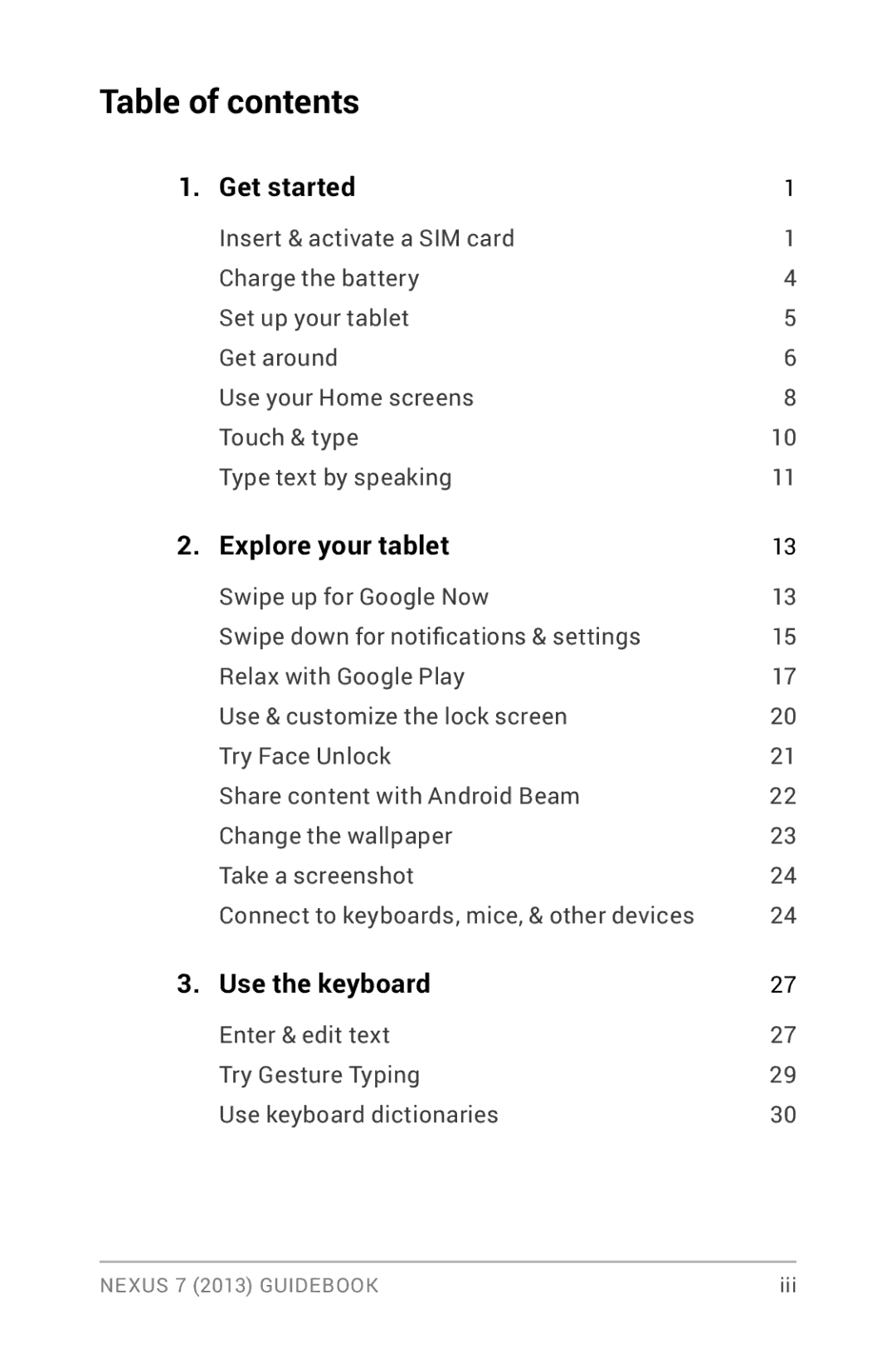 Asus 90NK0081-M00020, 1B32-4G, 7 manual Table of contents 