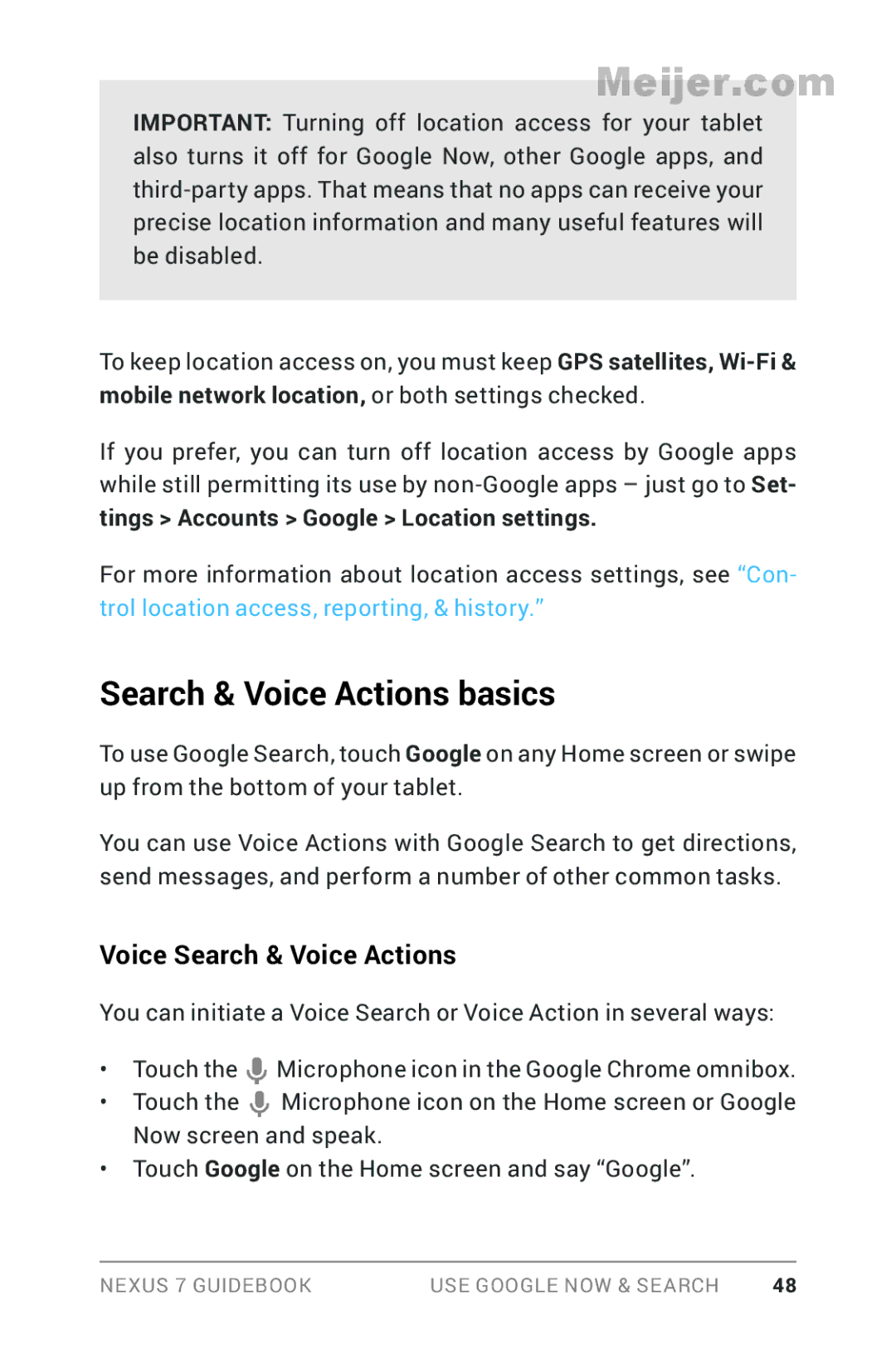 Asus 1B32-4G, 90NK0081-M00020 manual Search & Voice Actions basics, Voice Search & Voice Actions 