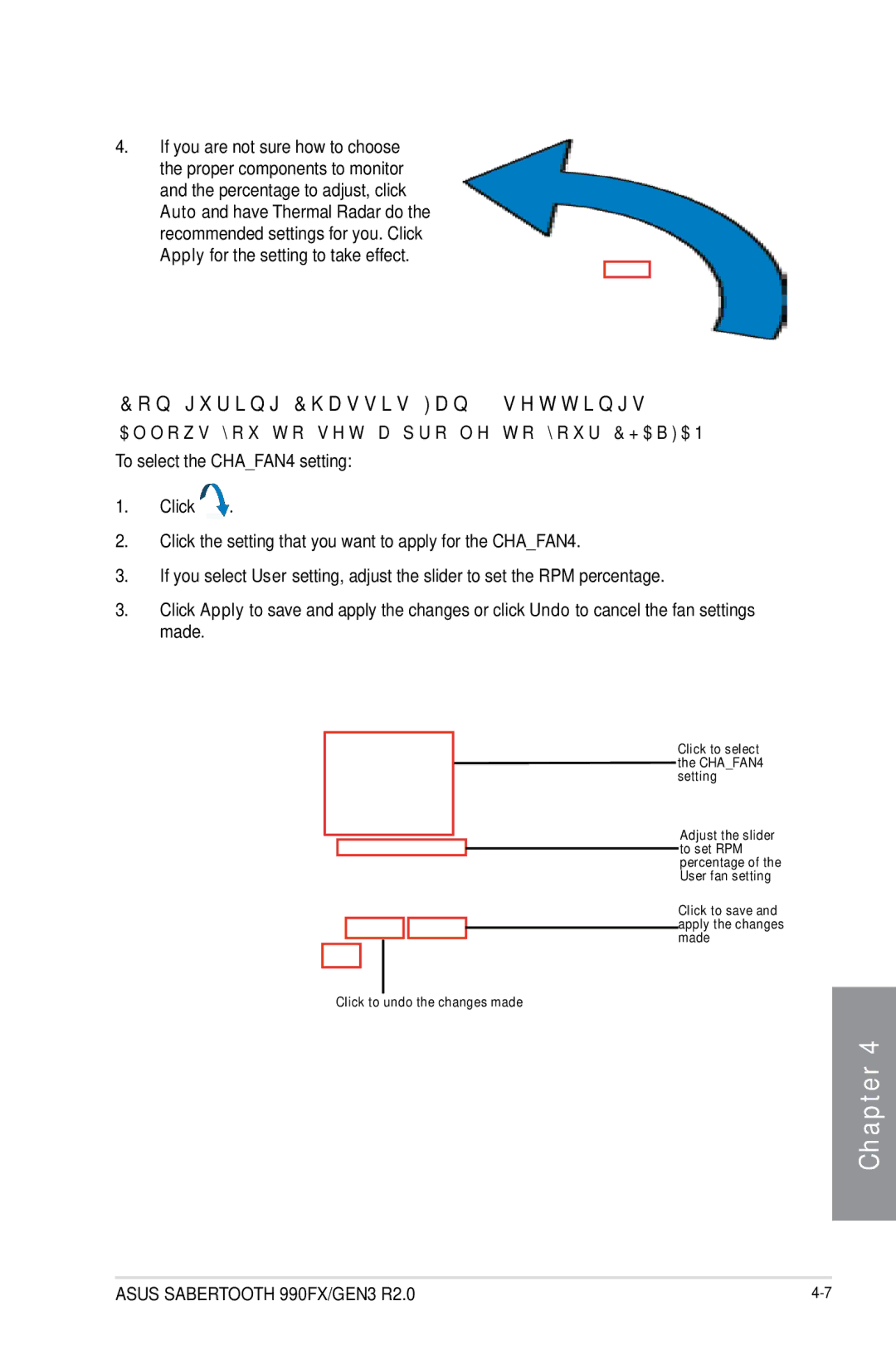 Asus SABERTOOTH 990FX/GEN3 R2, 990FX R20, SABERTOOTH990FXGEN3 manual Configuring Chassis Fan 4 settings 