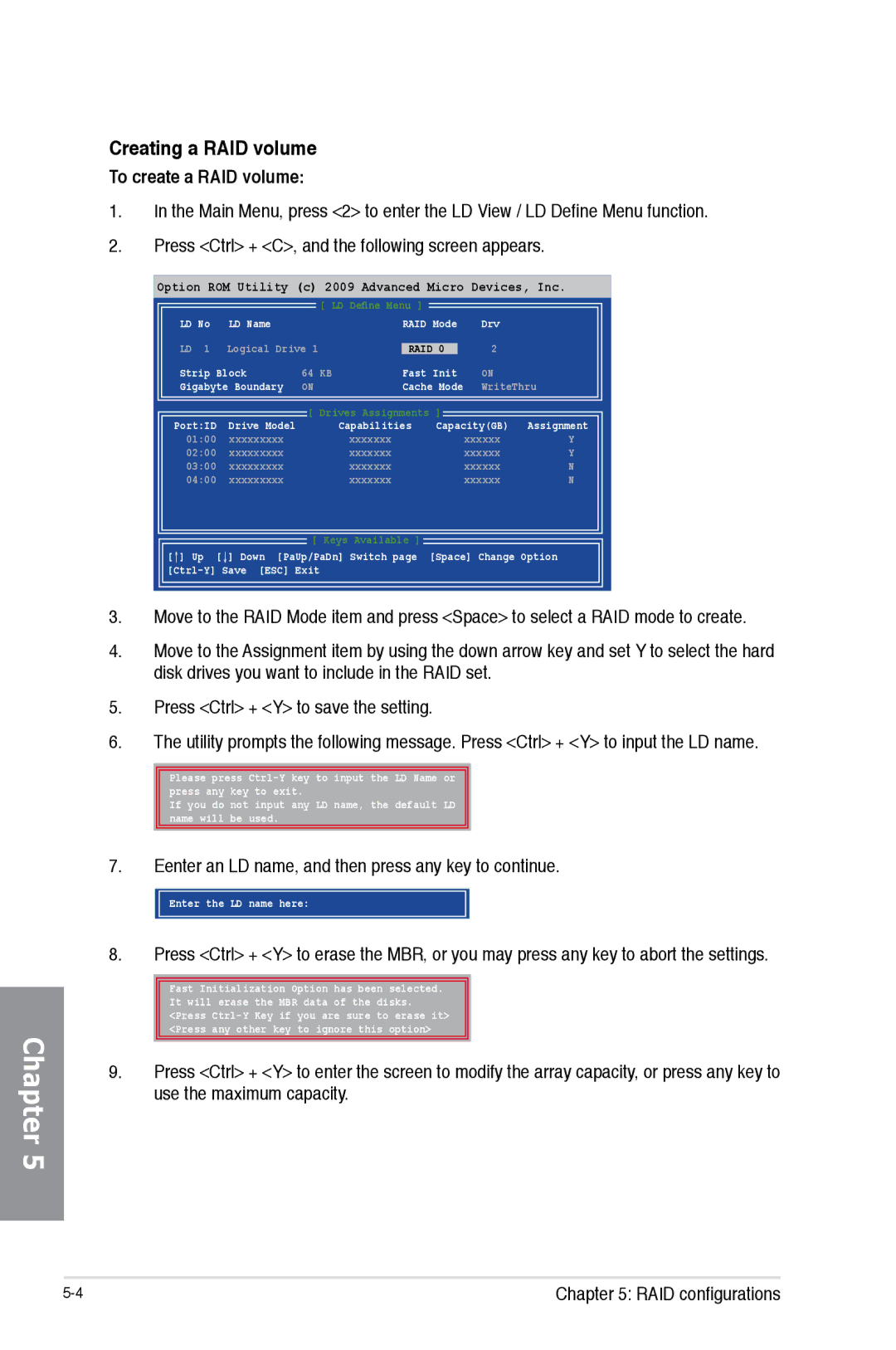 Asus SABERTOOTH990FXGEN3, 990FX R20, SABERTOOTH 990FX/GEN3 R2 manual Creating a RAID volume, To create a RAID volume 