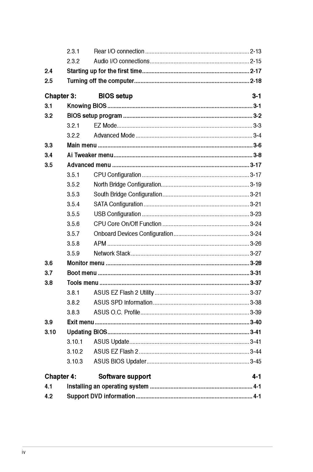 Asus 990FX R20, SABERTOOTH 990FX/GEN3 R2, 990FXGEN3 manual Chapter Bios setup, Chapter Software support, 10.1, 10.2, 10.3 