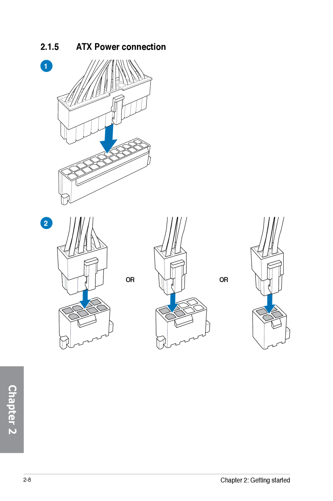 Asus 990FX R20, SABERTOOTH 990FX/GEN3 R2, SABERTOOTH990FXGEN3 manual ATX Power connection 