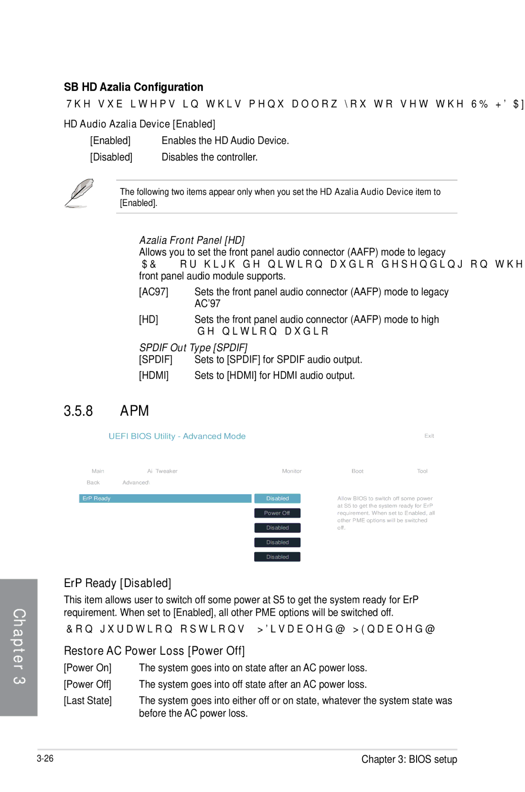 Asus 990FX R20, SABERTOOTH990FXGEN3 8 APM, SB HD Azalia Configuration, ErP Ready Disabled, Restore AC Power Loss Power Off 