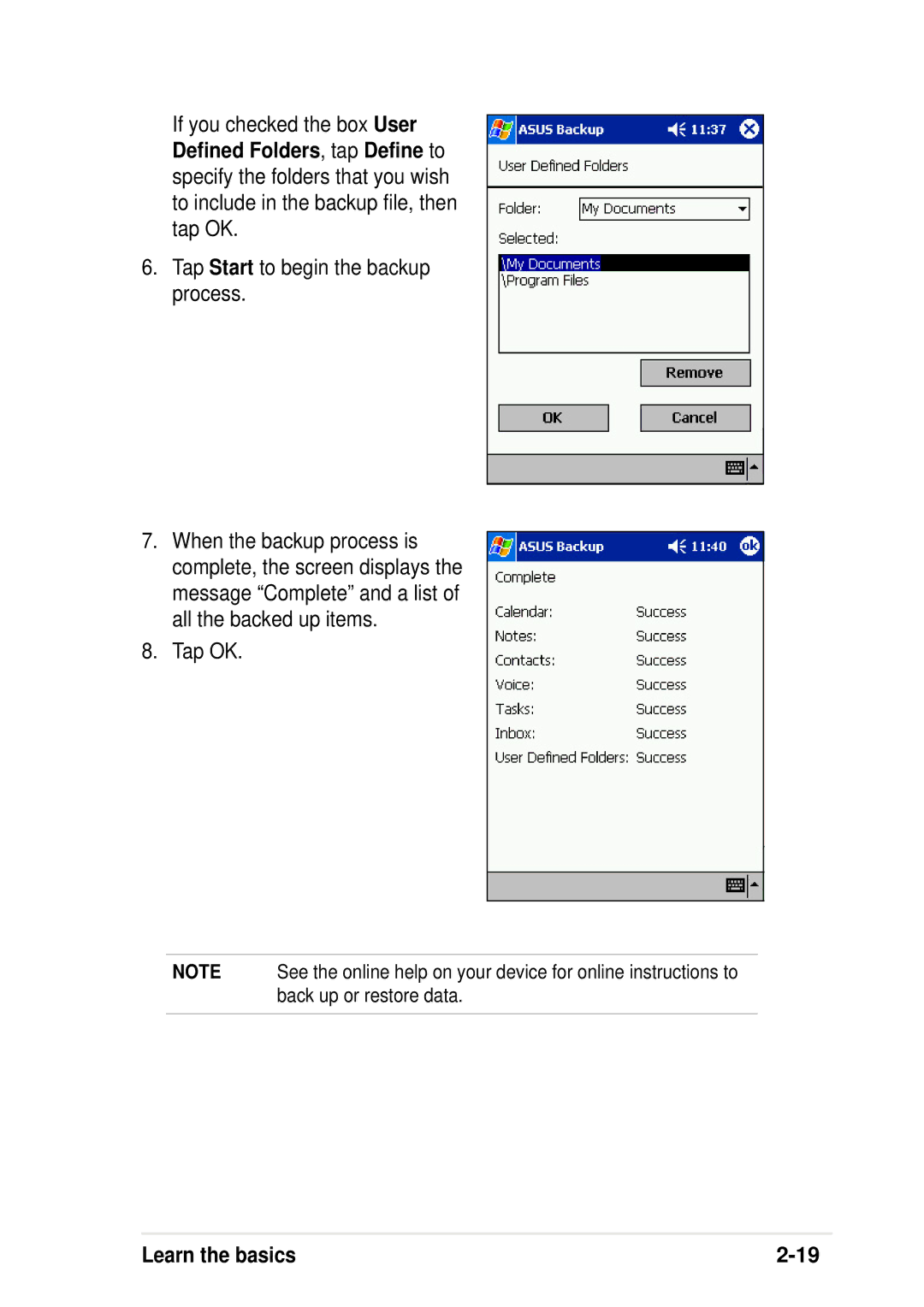 Asus A600 user manual Learn the basics 