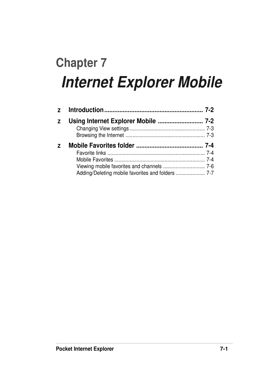 Asus 632, A636 manual Internet Explorer Mobile, Pocket Internet Explorer 