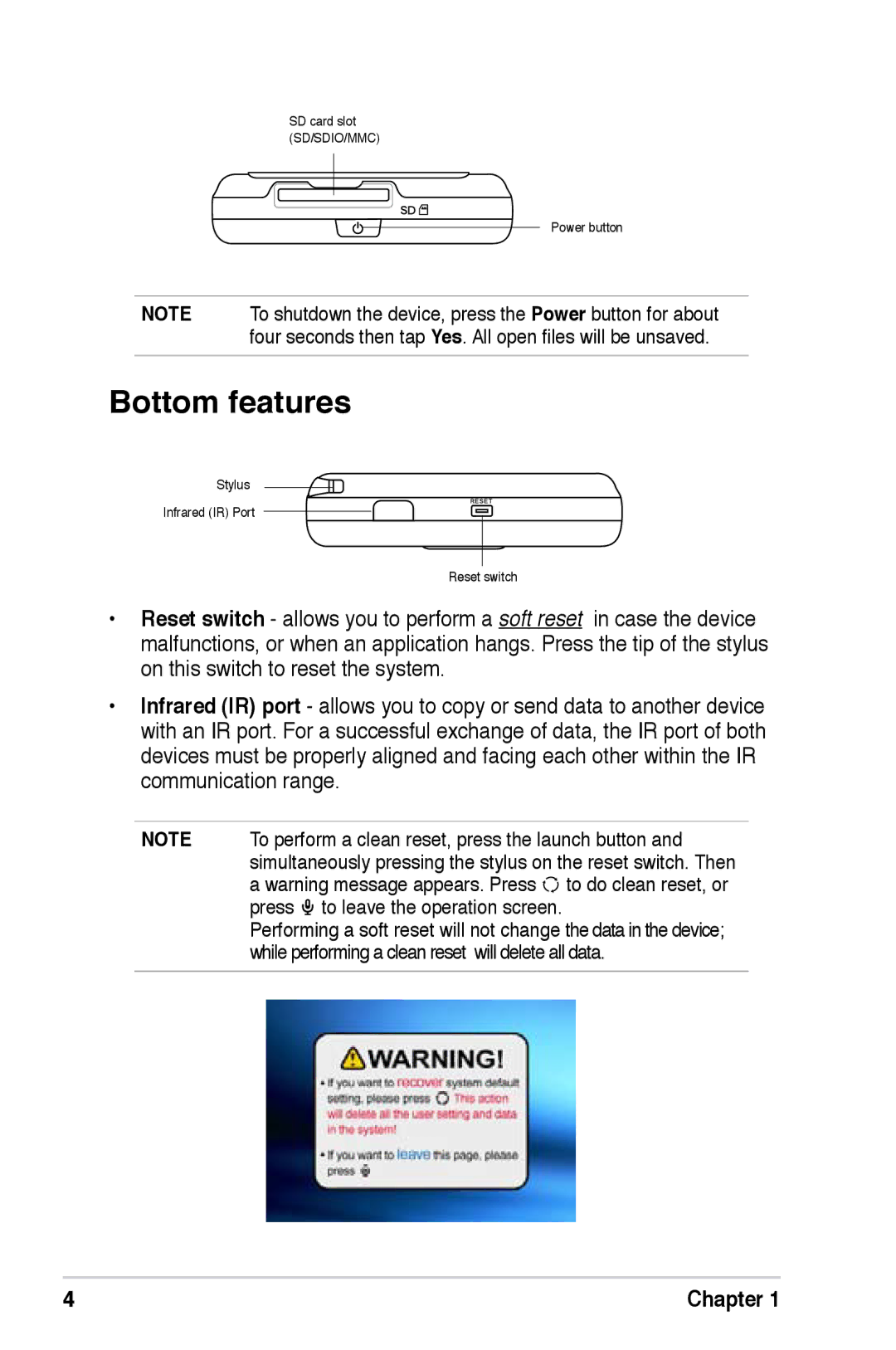 Asus A626, A696, A686 user manual Bottom features 