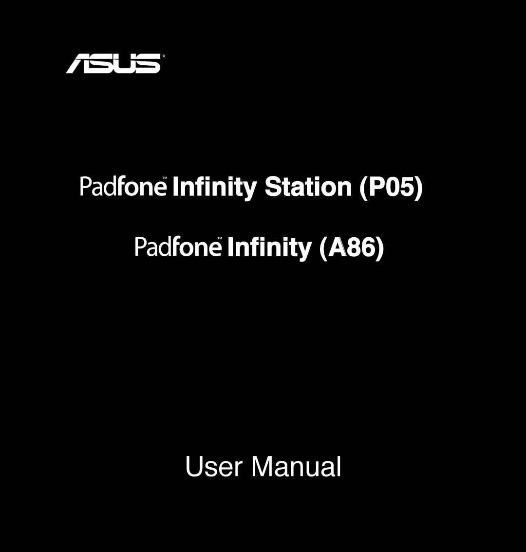 Asus user manual Infinity Station P05 Infinity A86 