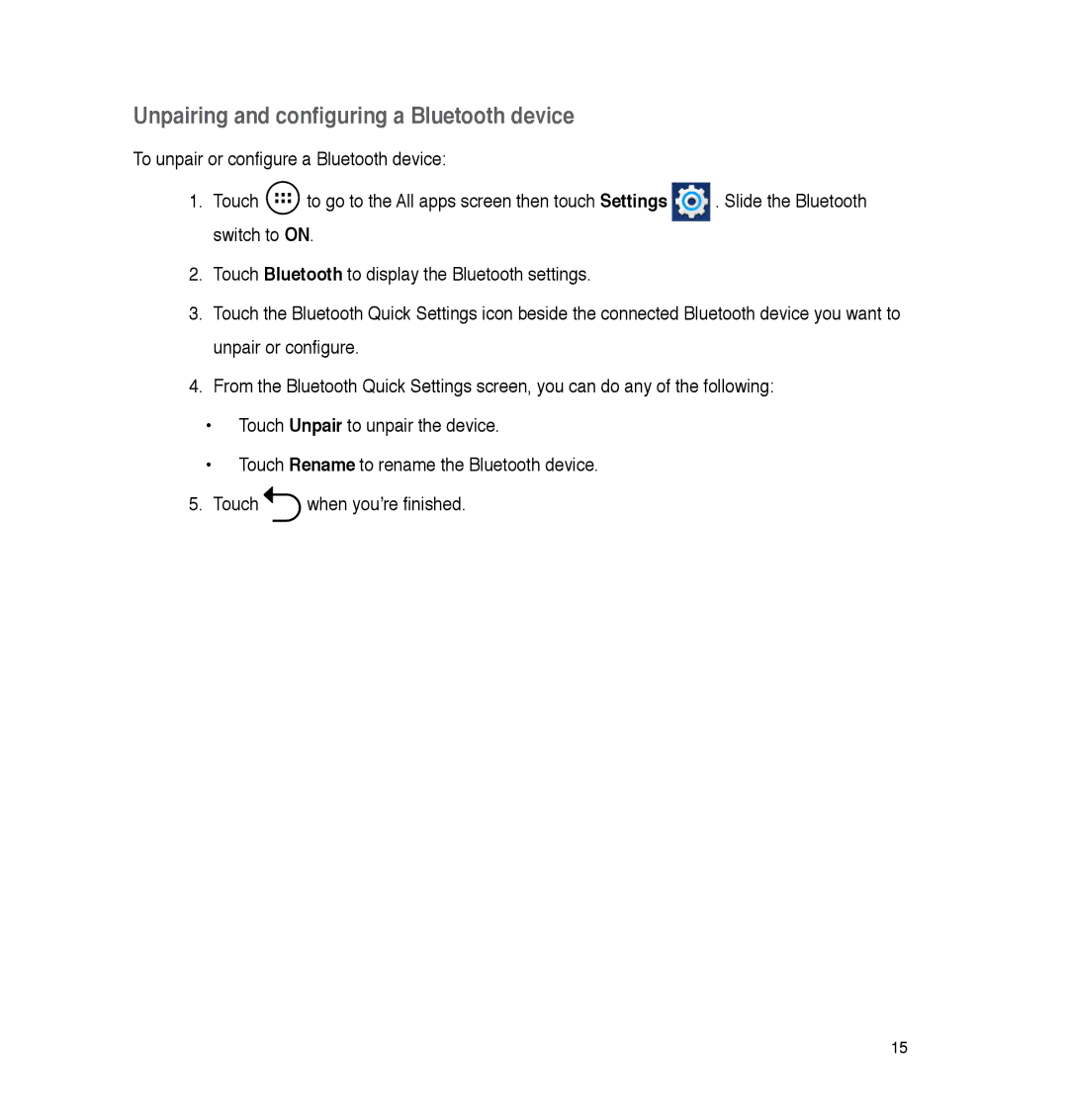 Asus P05, A86 user manual Unpairing and configuring a Bluetooth device 