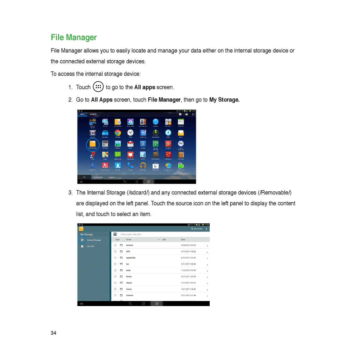 Asus A86, P05 user manual File Manager 