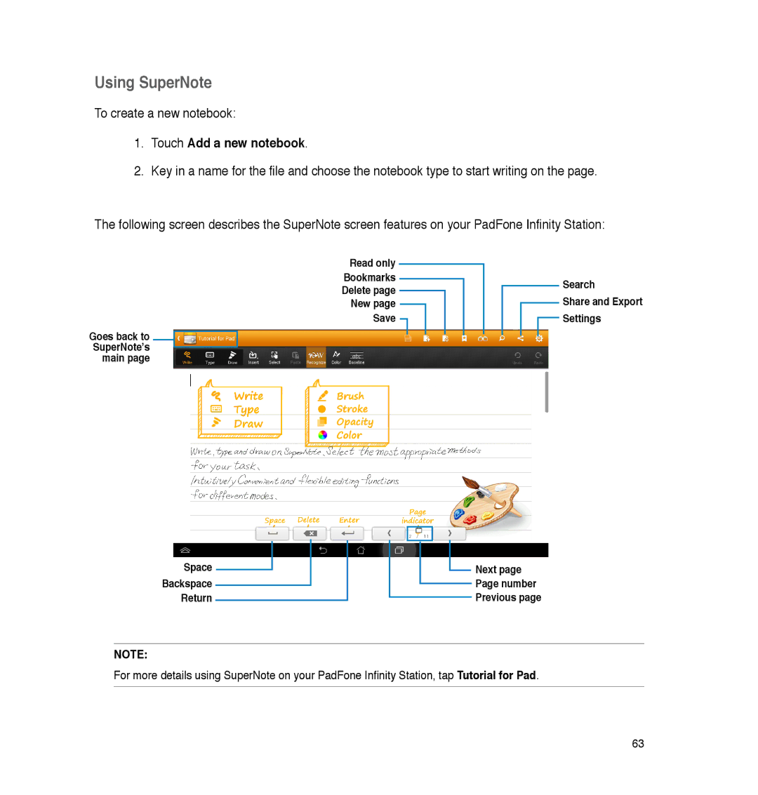 Asus P05, A86 user manual Next page Page number Previous 