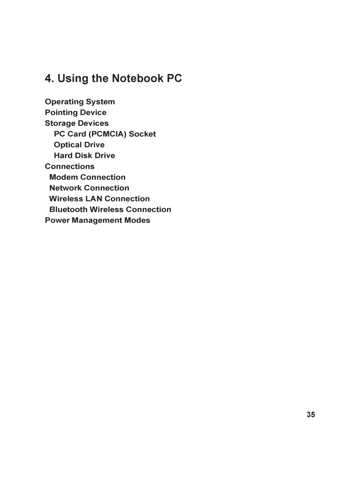 Asus A8F user manual Using the Notebook PC 