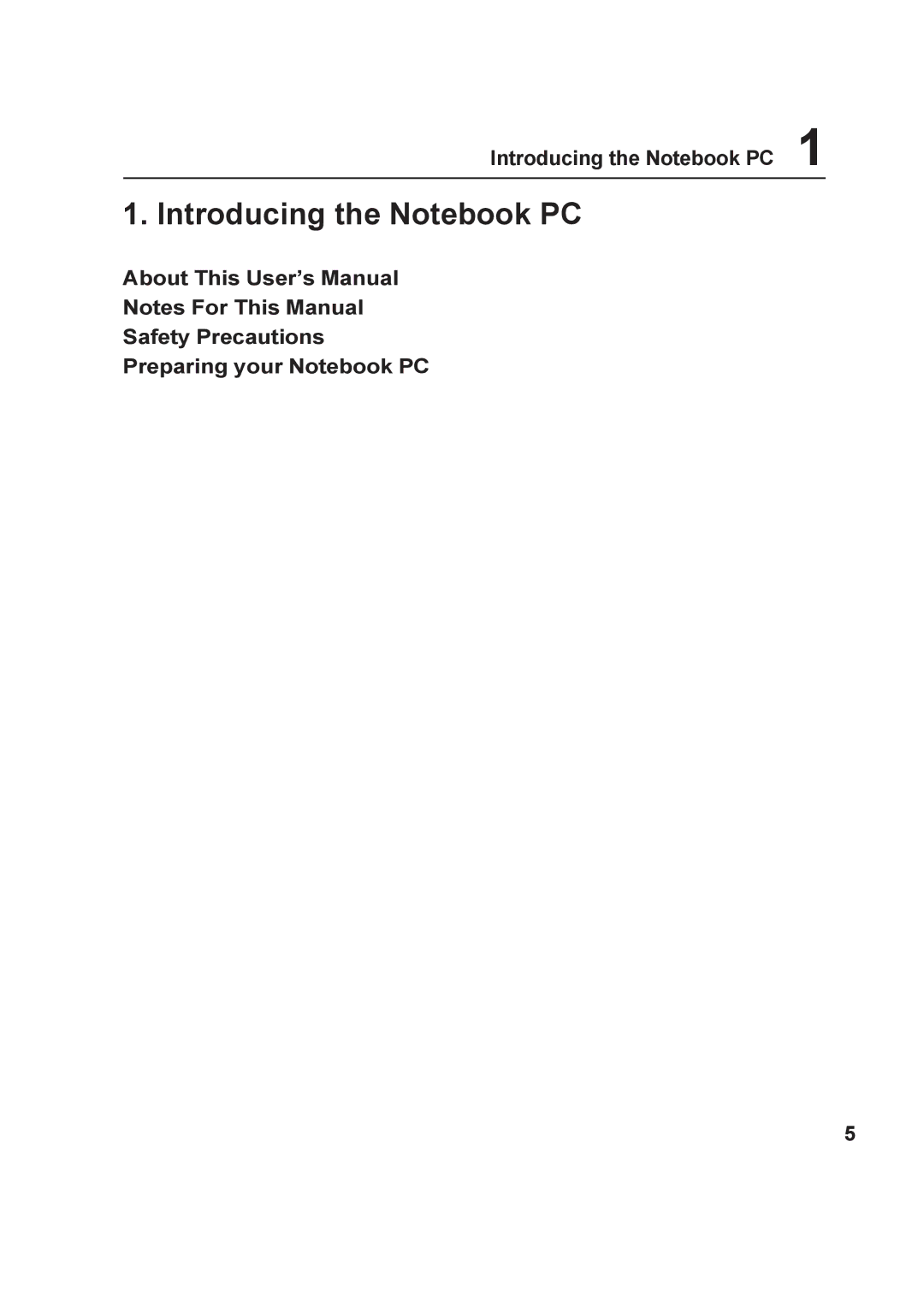 Asus A8F user manual Introducing the Notebook PC 