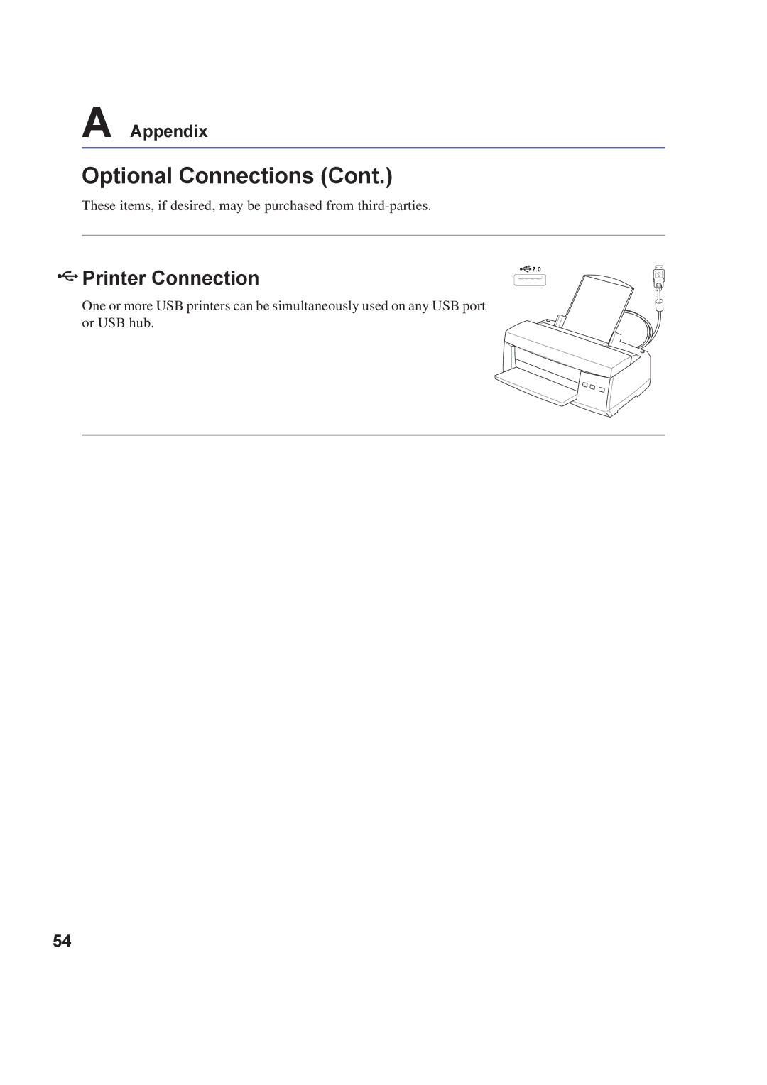 Asus A8F user manual Optional Connections, Printer Connection 