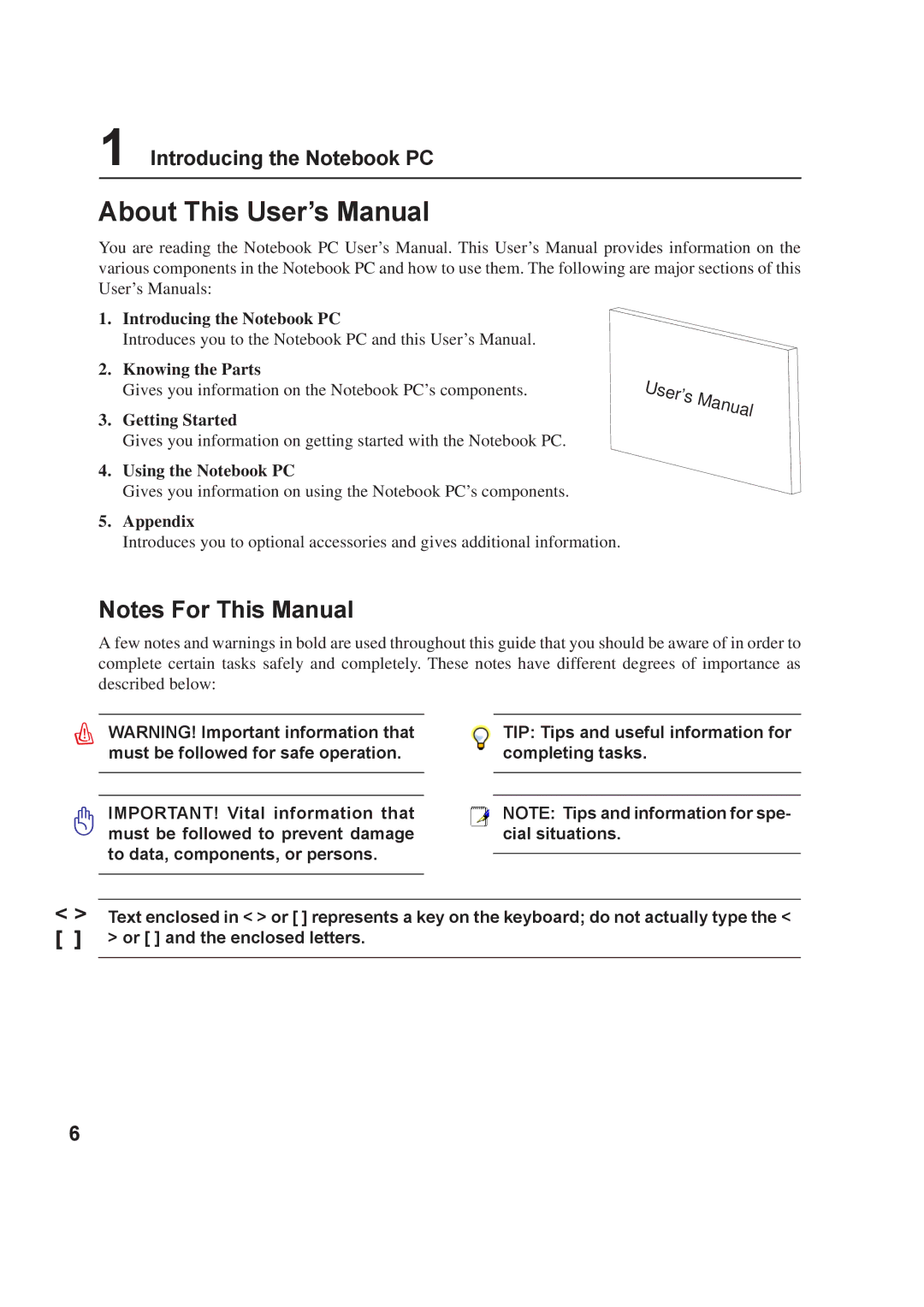 Asus A8F user manual About This User’s Manual, Appendix 