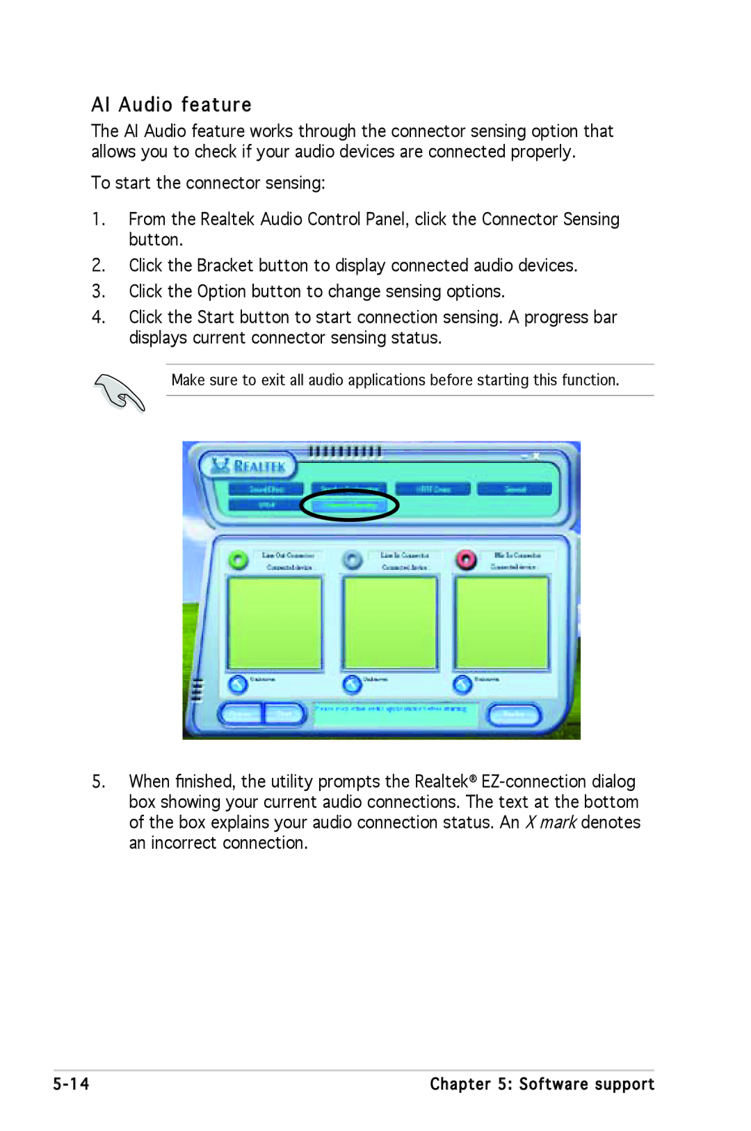 Asus A8N-SLI SE manual AI Audio feature 