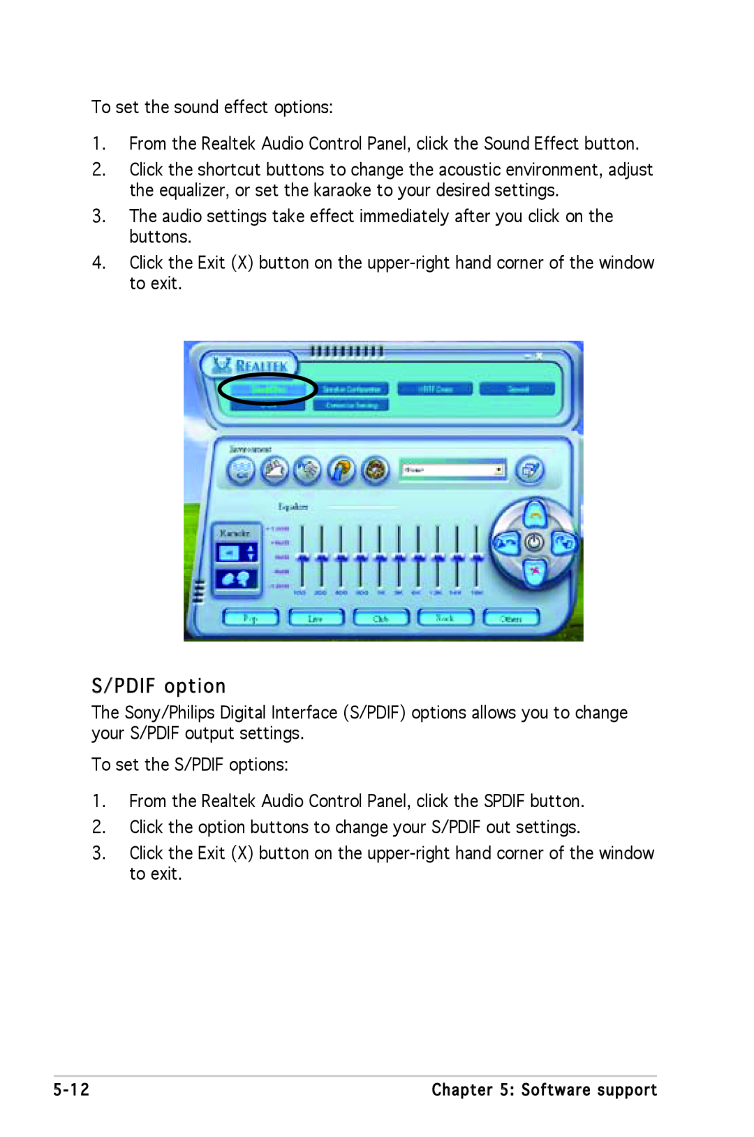 Asus A8N-SLI SE manual S/PDIF option 