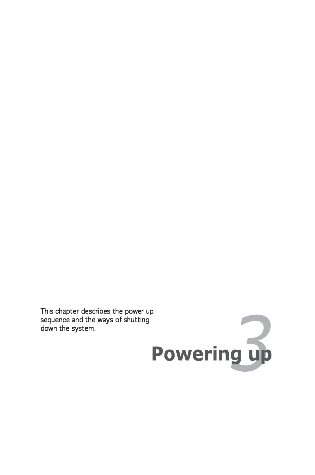 Asus A8N-SLI SE manual Powering up, This chapter describes the power up, down the system 