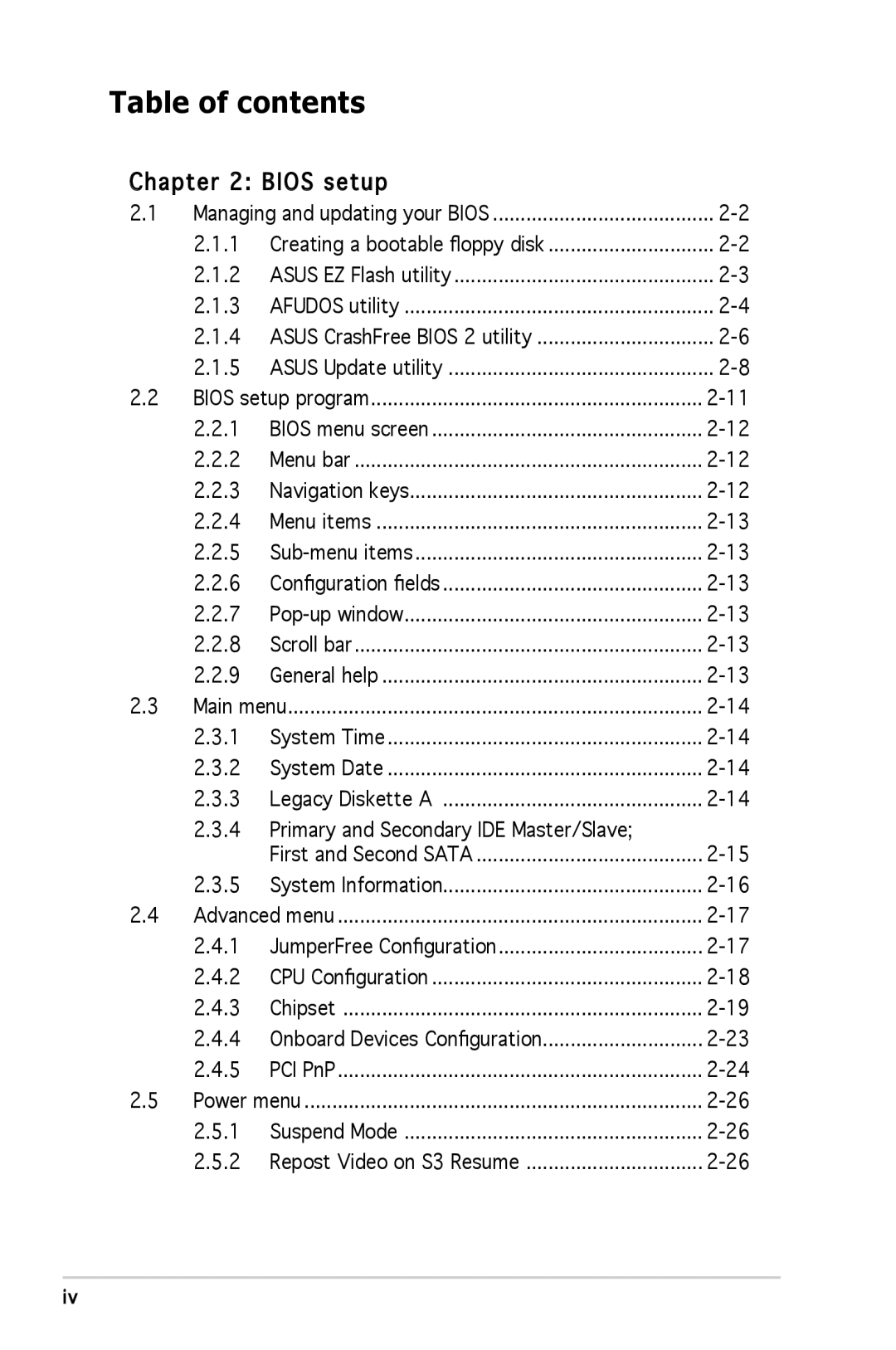 Asus A8V-VM manual Bios setup, PCI PnP Power menu Suspend Mode Repost Video on S3 Resume 