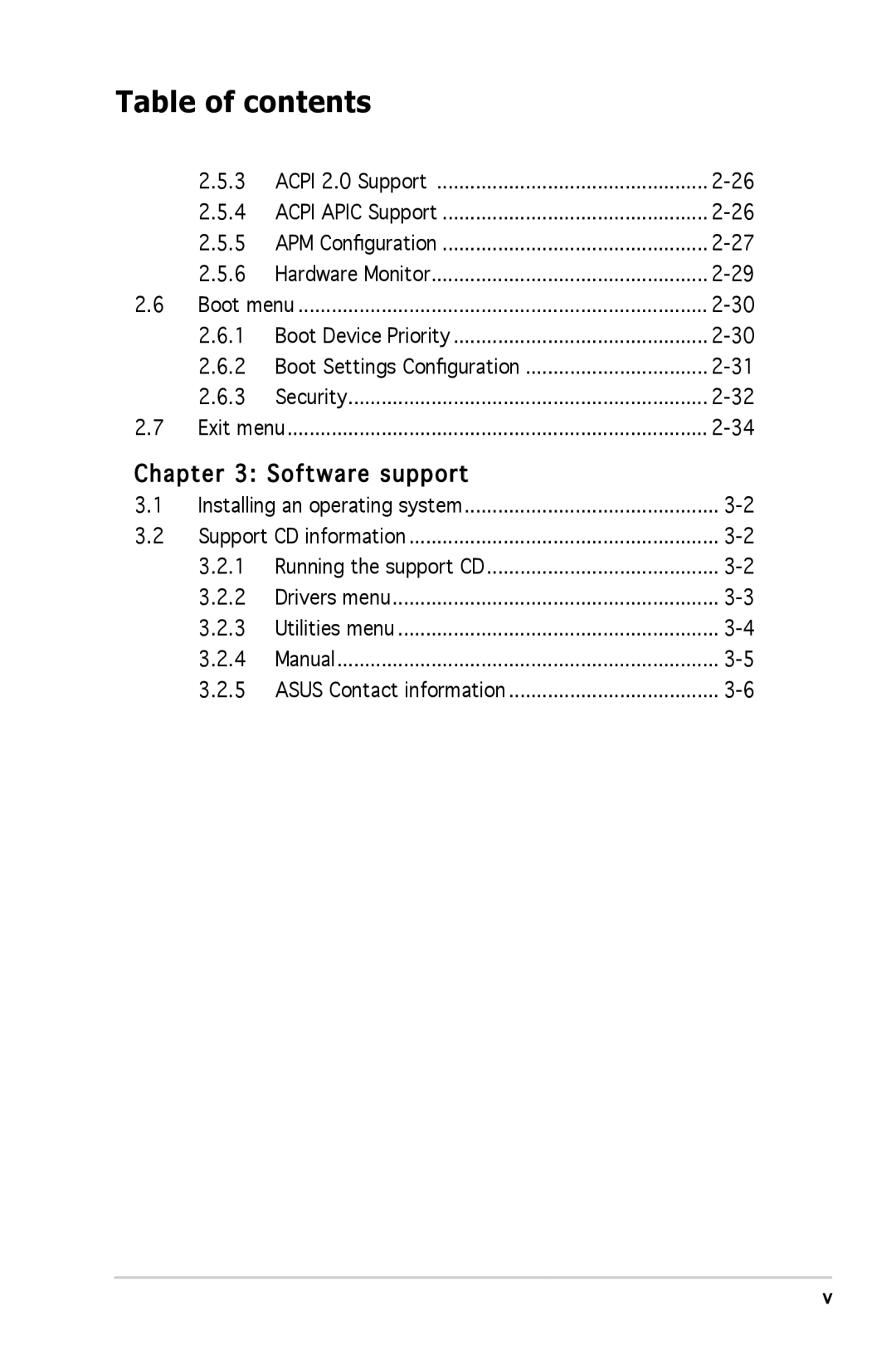 Asus A8V-VM manual Software support 