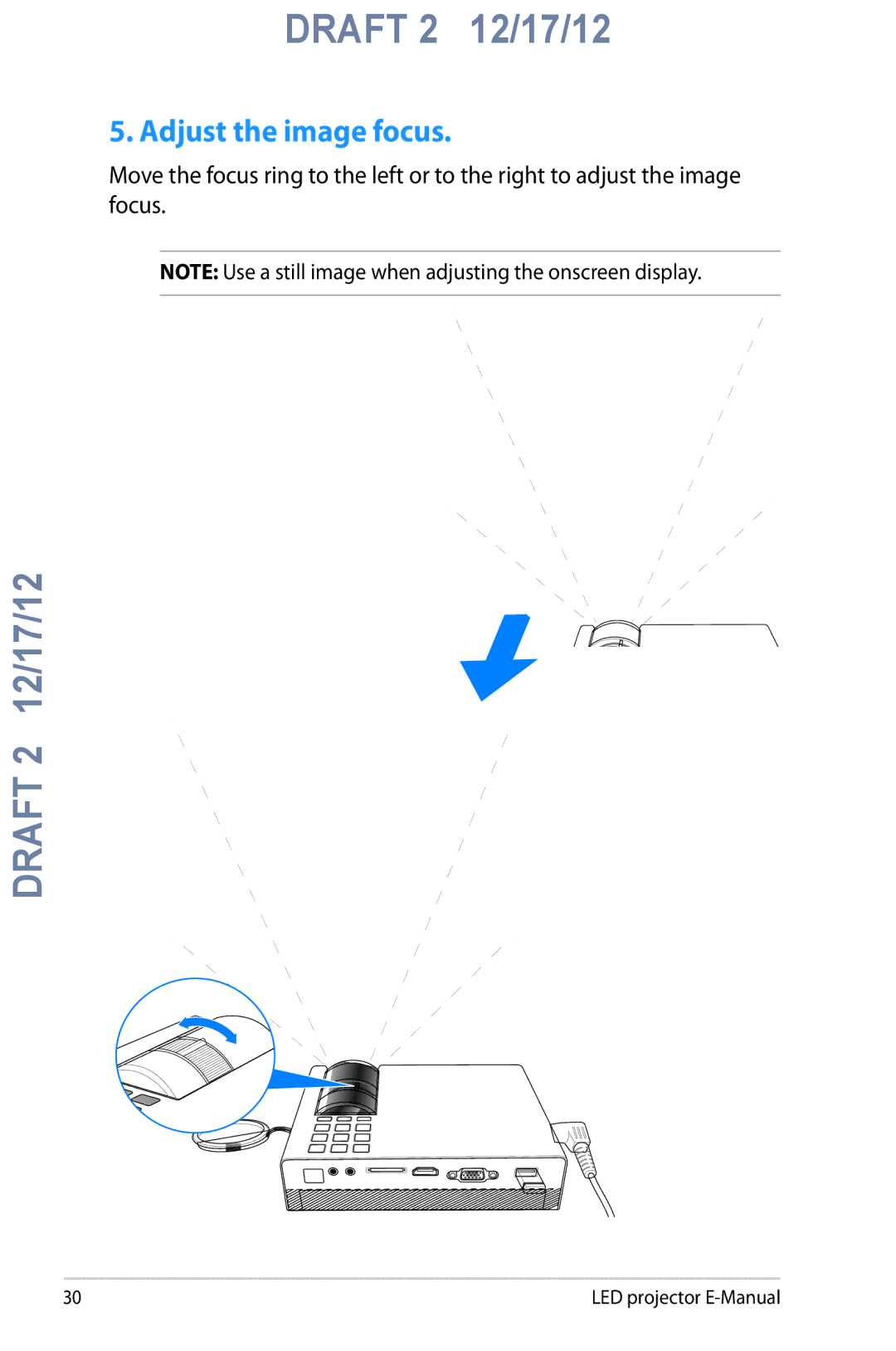 Asus B1M manual Adjust the image focus 