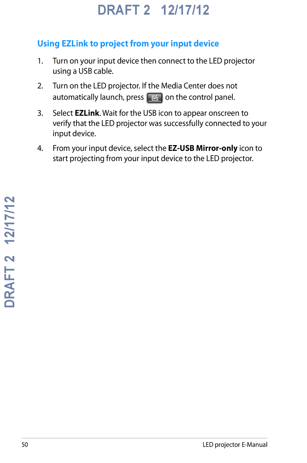 Asus B1M manual Using EZLink to project from your input device 