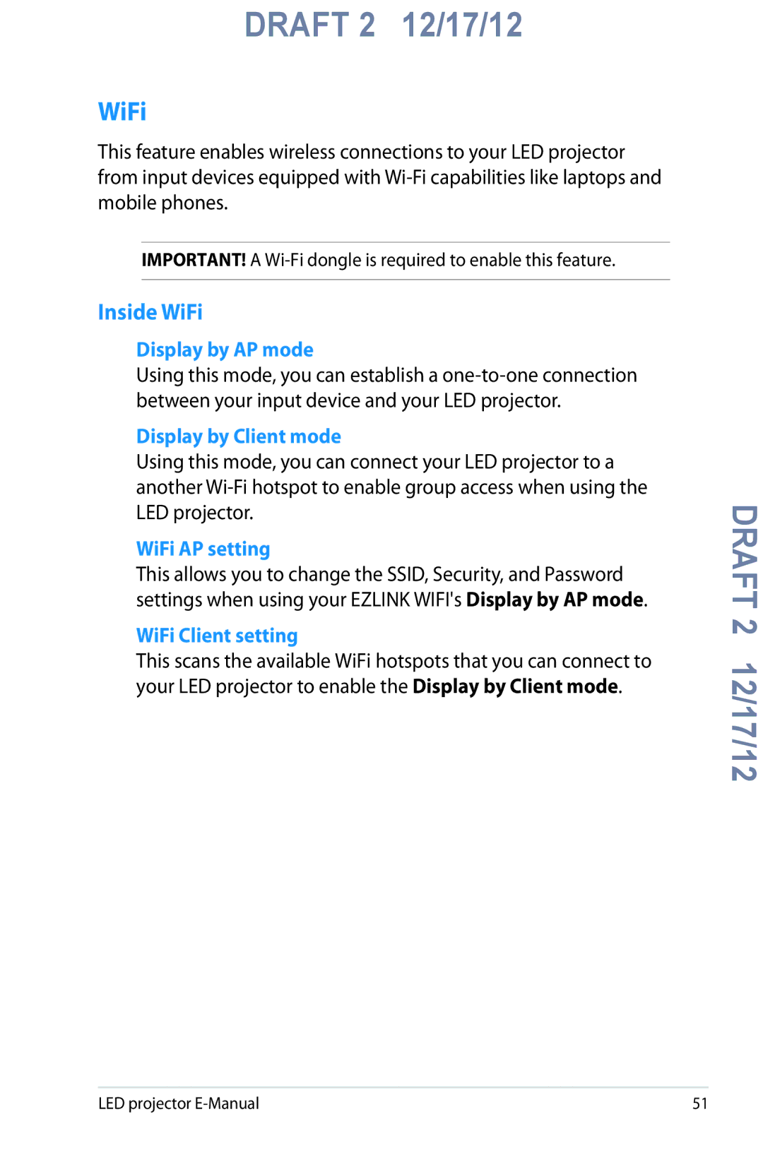 Asus B1M manual Inside WiFi 