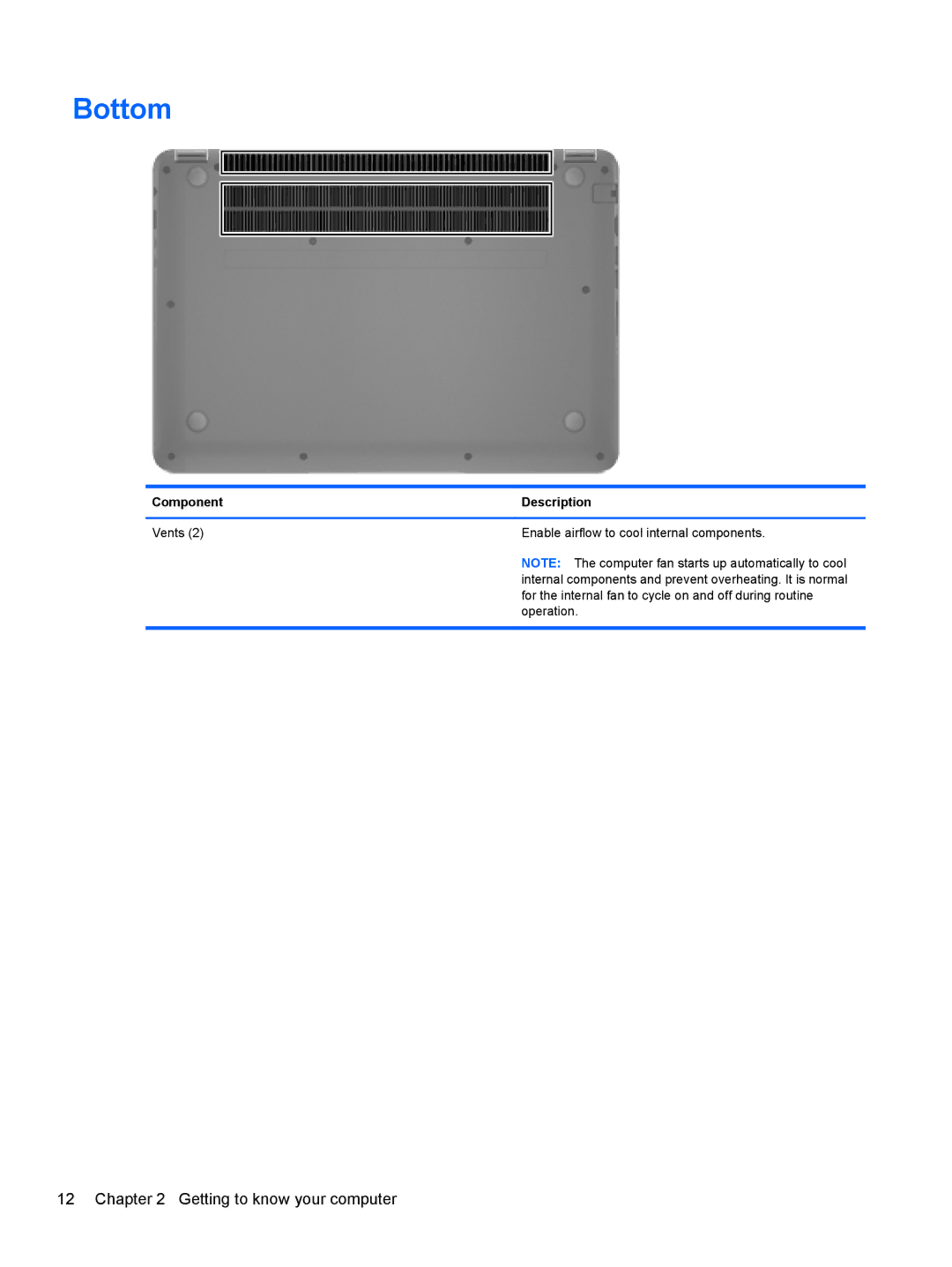 Asus C2K07UAABA, C2K91UA#ABA, 14-b013nr C2K07UA manual Bottom 